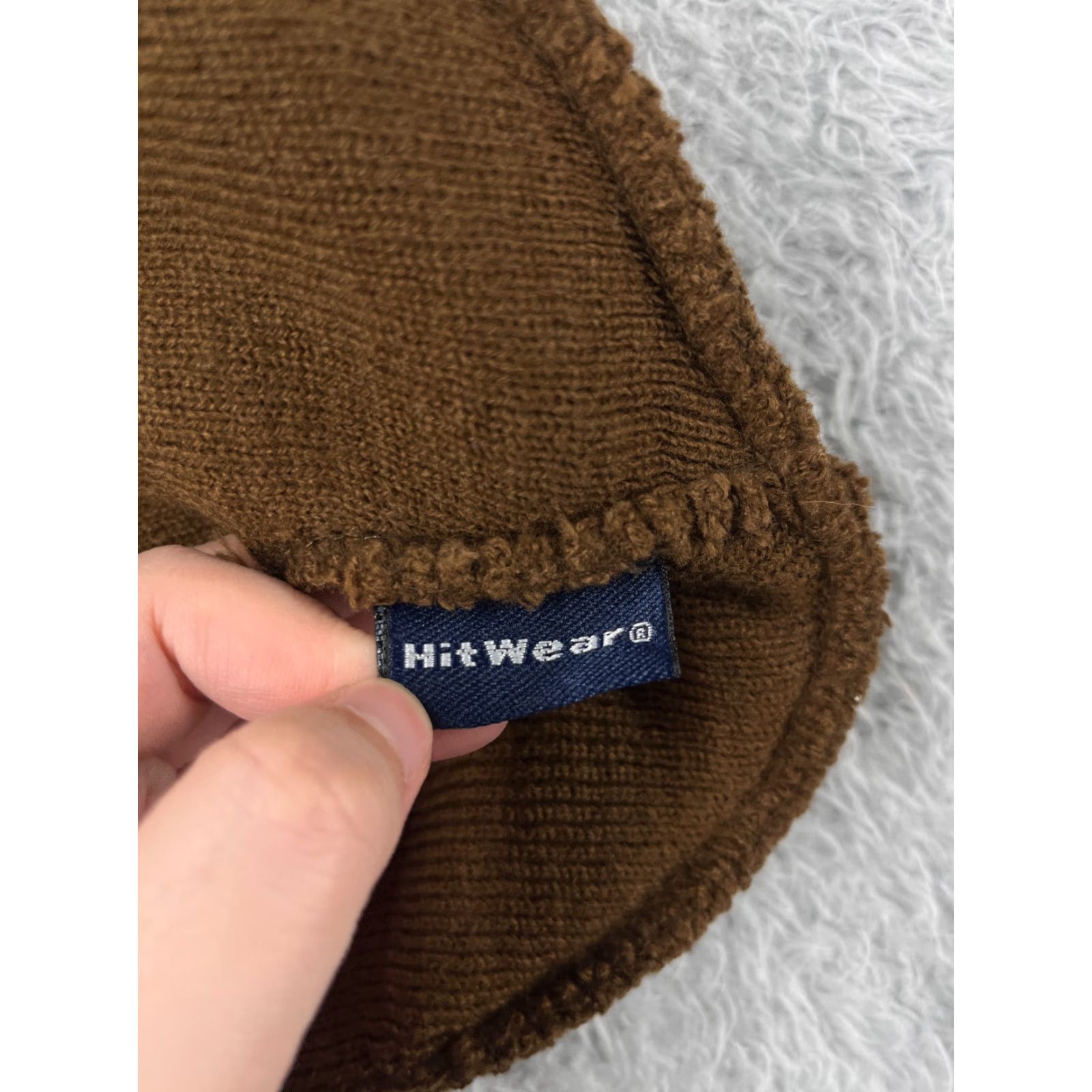 Vintage Hitwear Beanie Toque Adult One Size Brown 100% Acrylic UniWyo Credit Union Size ONE SIZE - 7 Thumbnail