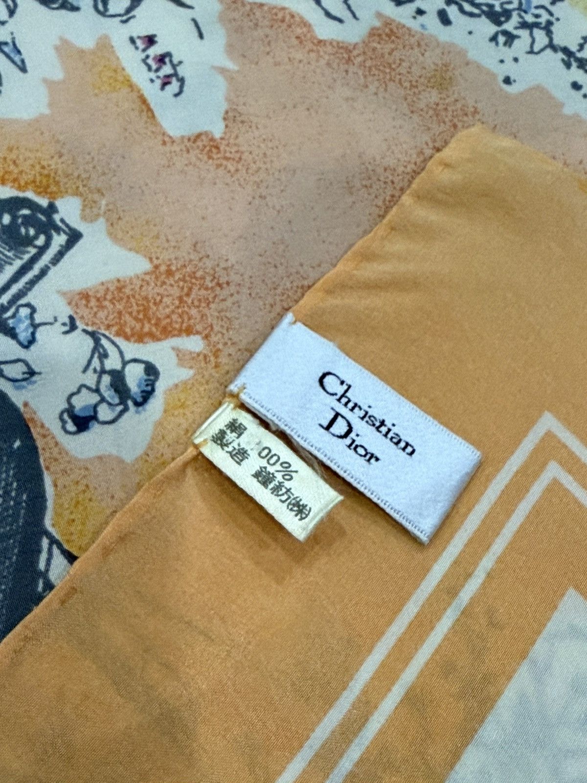 Christian Dior Monsieur × Dior Christian Dior CD Art Silk Scarf 34" Size ONE SIZE - 8 Thumbnail