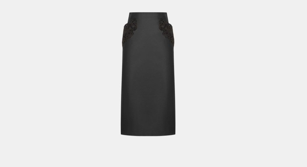 Dior o1w1db10225 Mid Skirt in Black Size 28" / US 6 / IT 42 - 1 Thumbnail