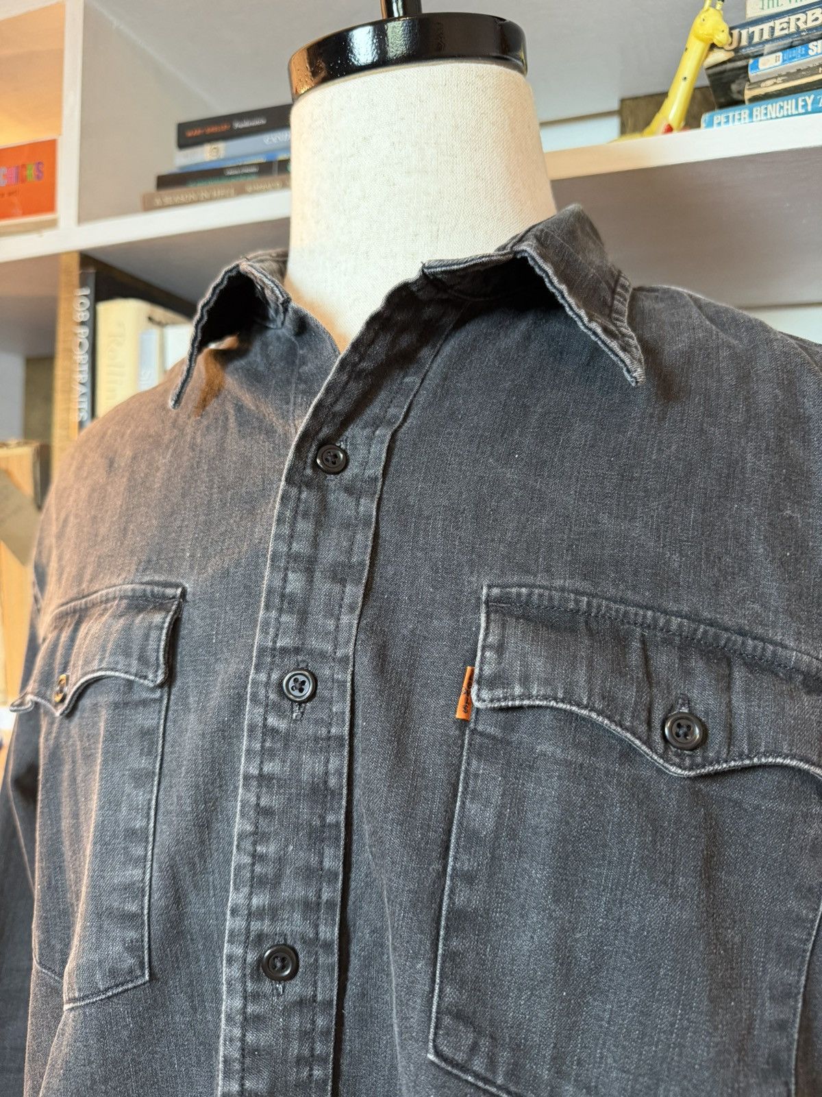 Levi's levi’s black denim shirt orange tab Size US XL / EU 56 / 4 - 2 Thumbnail