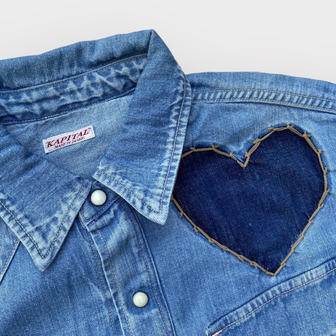 Kapital Kapital Heart Patch Denim Shirt Size US M / EU 48-50 / 2 - 1 Thumbnail