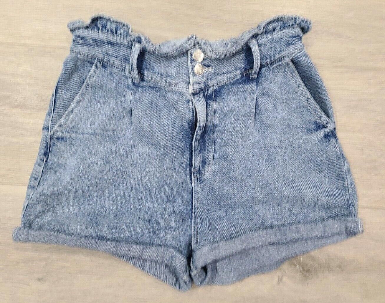 Designer Wild Fable High Waisted Jean Shorts 90s Scrunched Waist Size 32" / US 10 / IT 46 - 1 Thumbnail