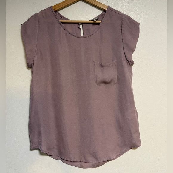Joie Joie Mauve Short Sleeve Silk Blouse Small Size S / US 4 / IT 40 - 2 Thumbnail