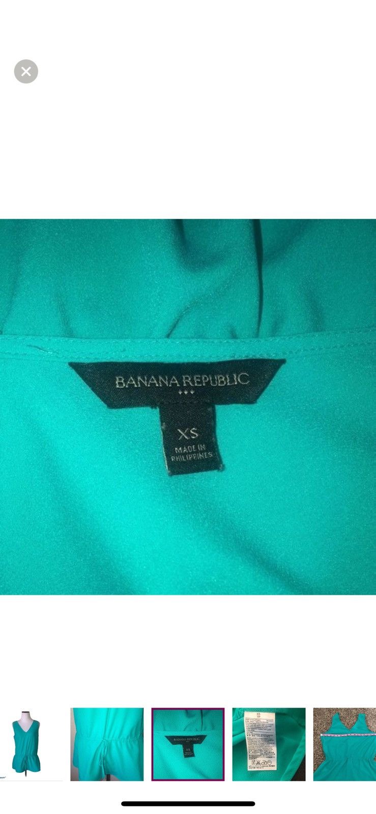 Banana Republic Banana republic XS green peplum blouse Size XS / US 0-2 / IT 36-38 - 6 Thumbnail