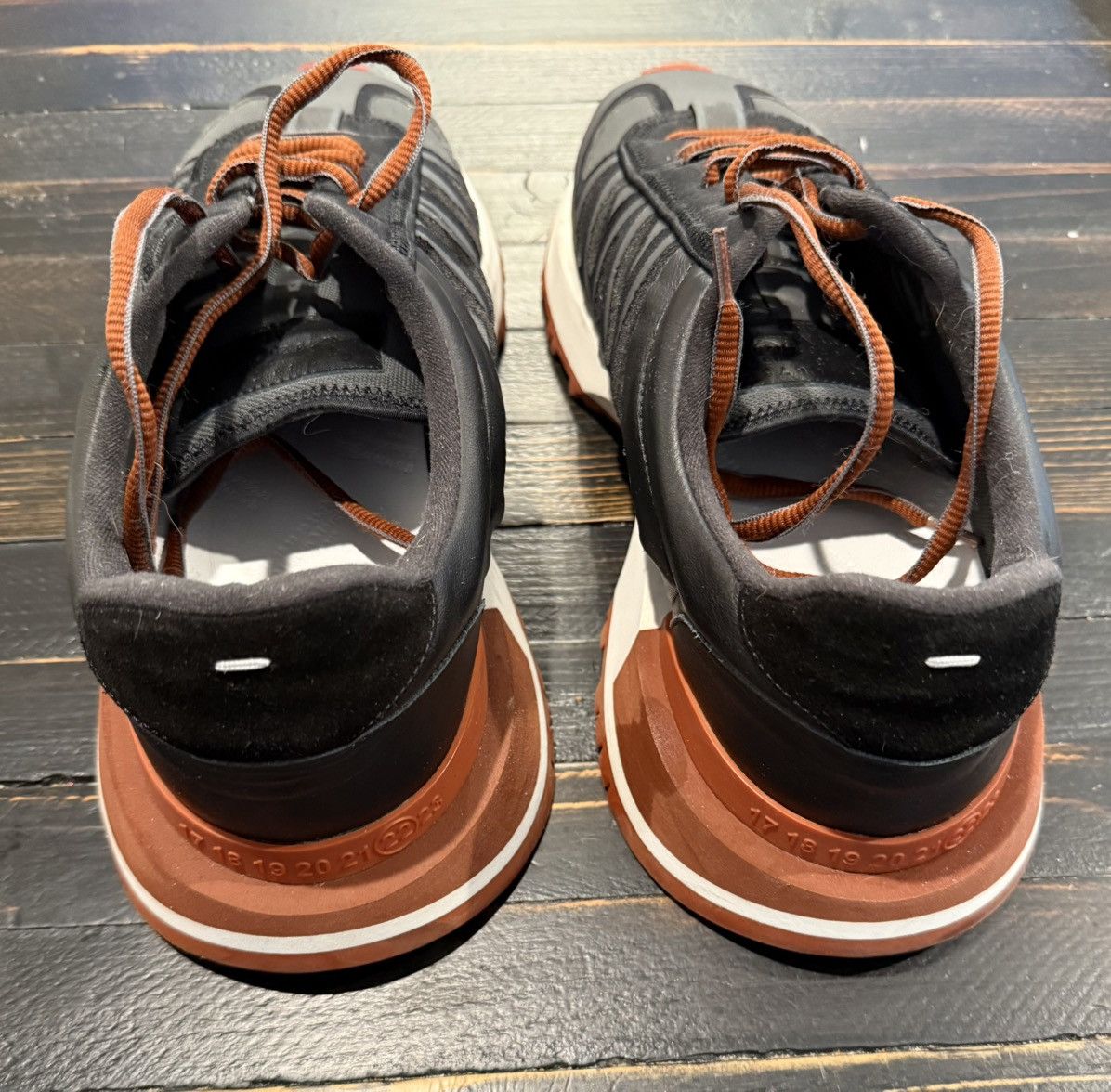 Maison Margiela Maison Margiela New Evolution Sneakers Charcoal/Orange Size US 12 / EU 45 - 5 Thumbnail