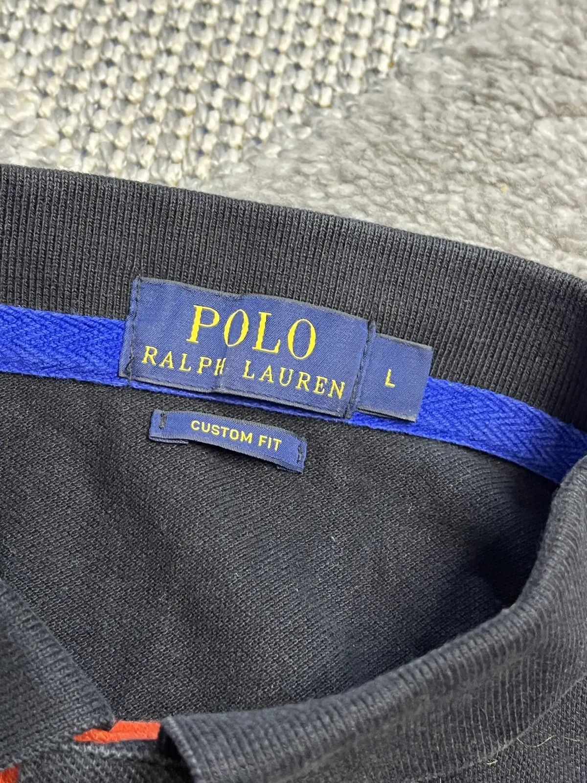Polo Ralph Lauren Vintage Polo Ralph Lauren Black Custom Fit Polo Shirt Size US L / EU 52-54 / 3 - 4 Thumbnail