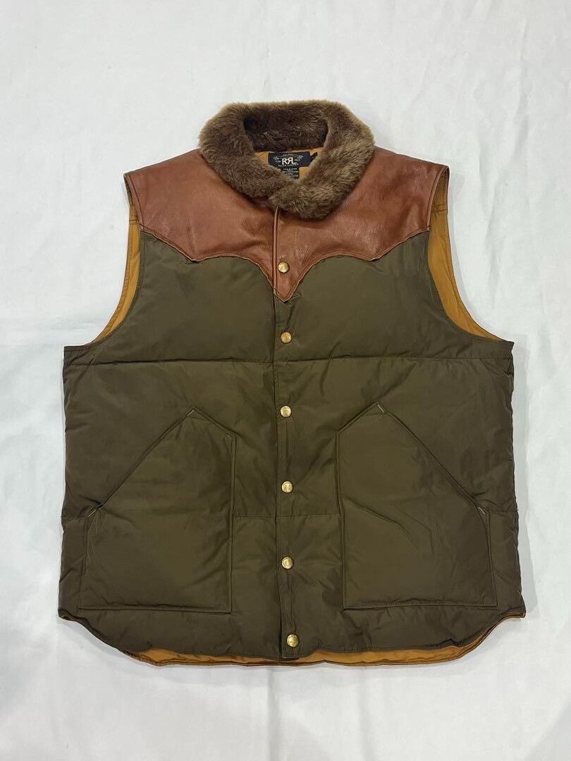 RRL Ralph Lauren RRL Classic Down Vest with Leather Accents Size US M / EU 48-50 / 2 - 1 Thumbnail