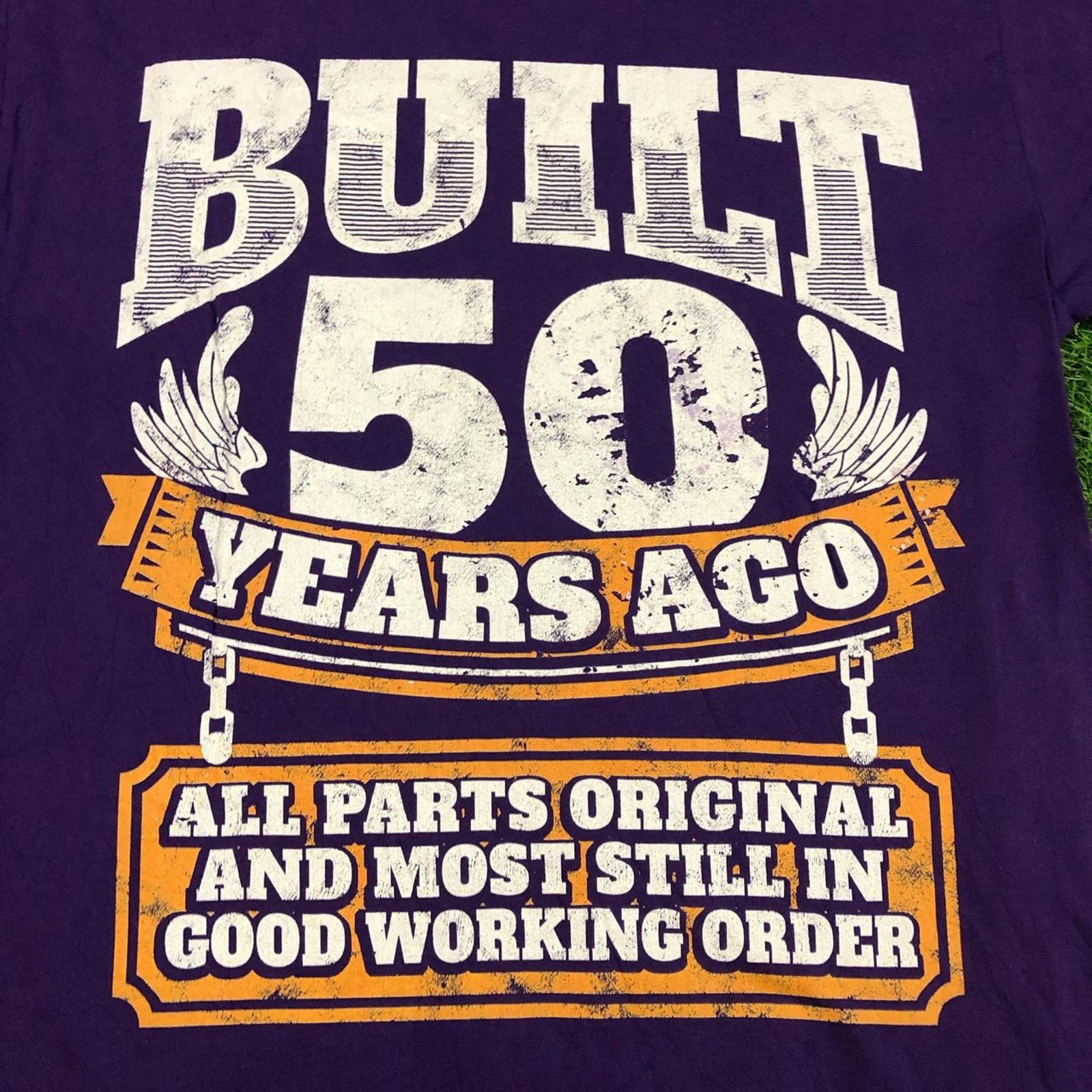 Other Purple ‘Built 50 Years Ago’ Graphic Quote Tee Size US M / EU 48-50 / 2 - 2 Thumbnail