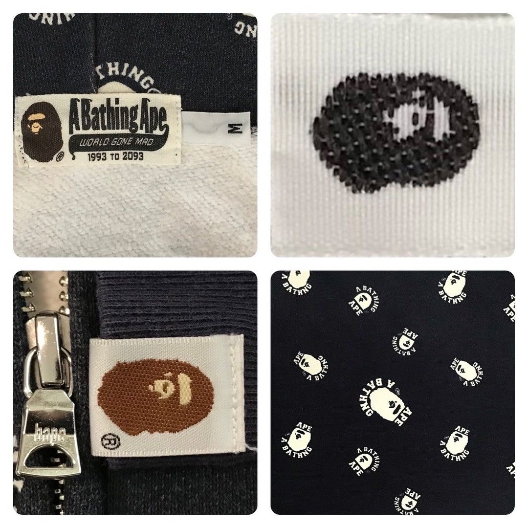 Bape 💫Glow in the dark💫 BAPE logo full zip hoodie a bathing ape Size US M / EU 48-50 / 2 - 8 Thumbnail