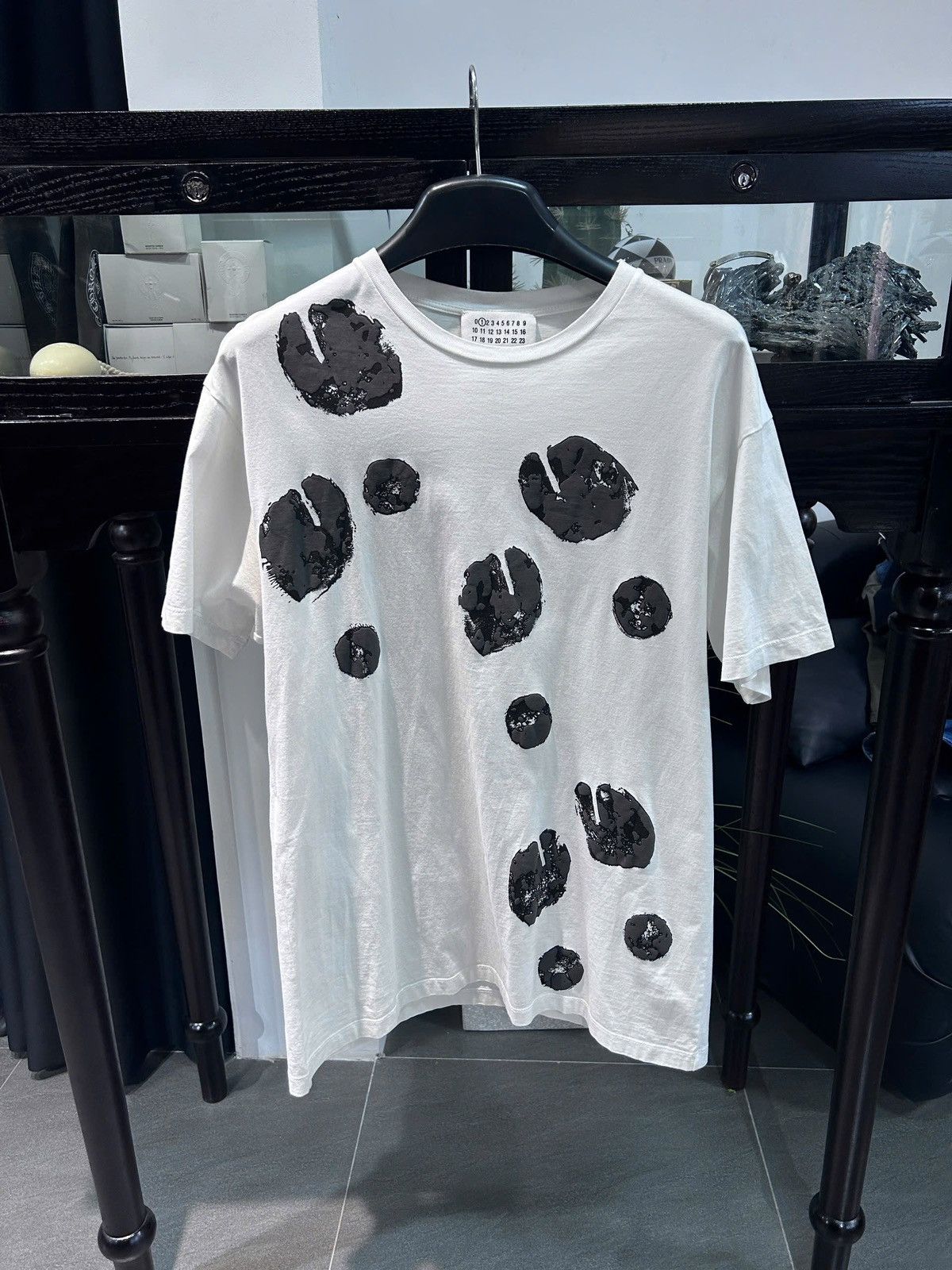 Maison Margiela X ssense tabi footprint t shirt celebrating
