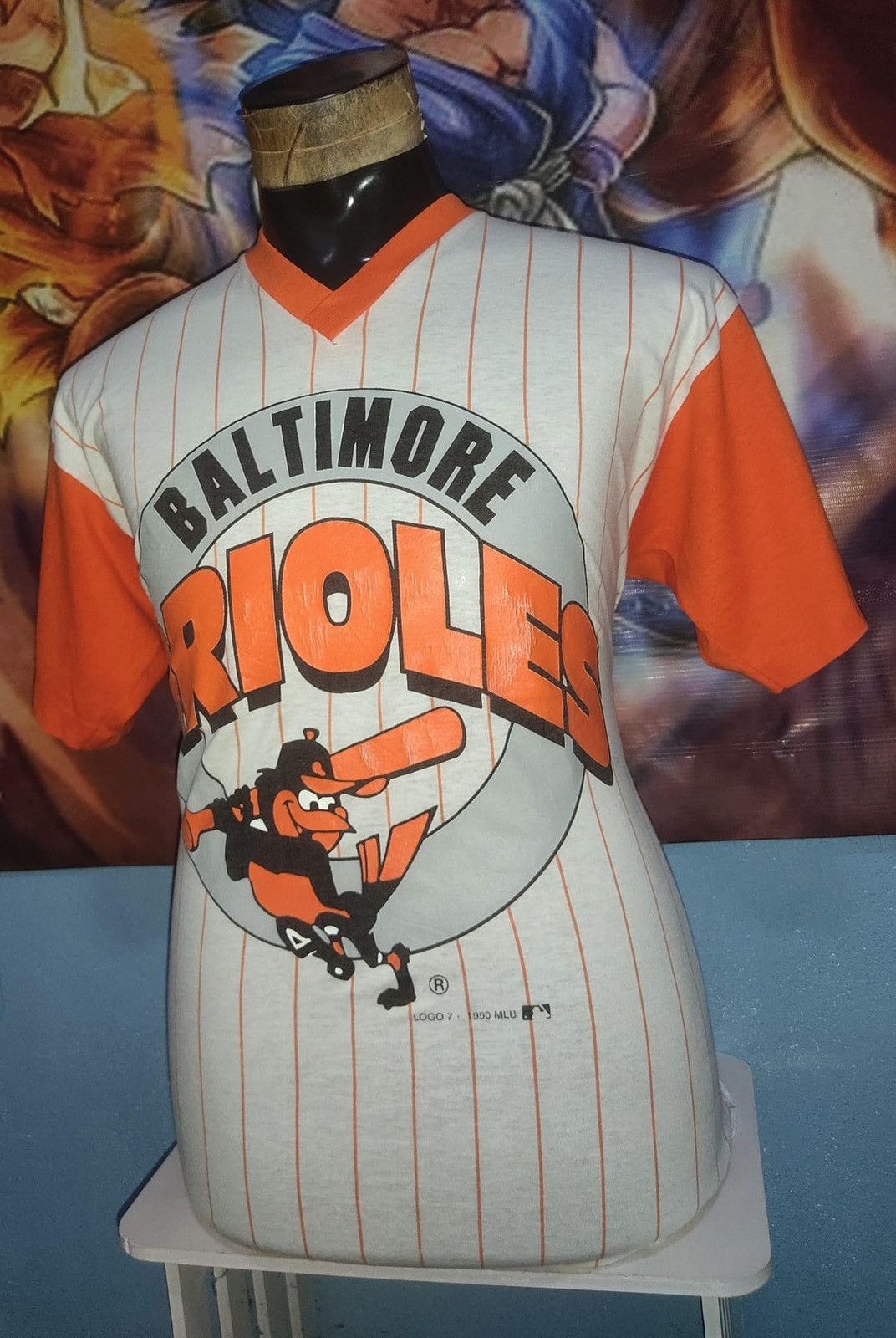 Logo 7 × MLB × Vintage Vintage 90s Tshirt Baltimore Orioles MLB Raglan USA Size US L / EU 52-54 / 3 - 3 Thumbnail