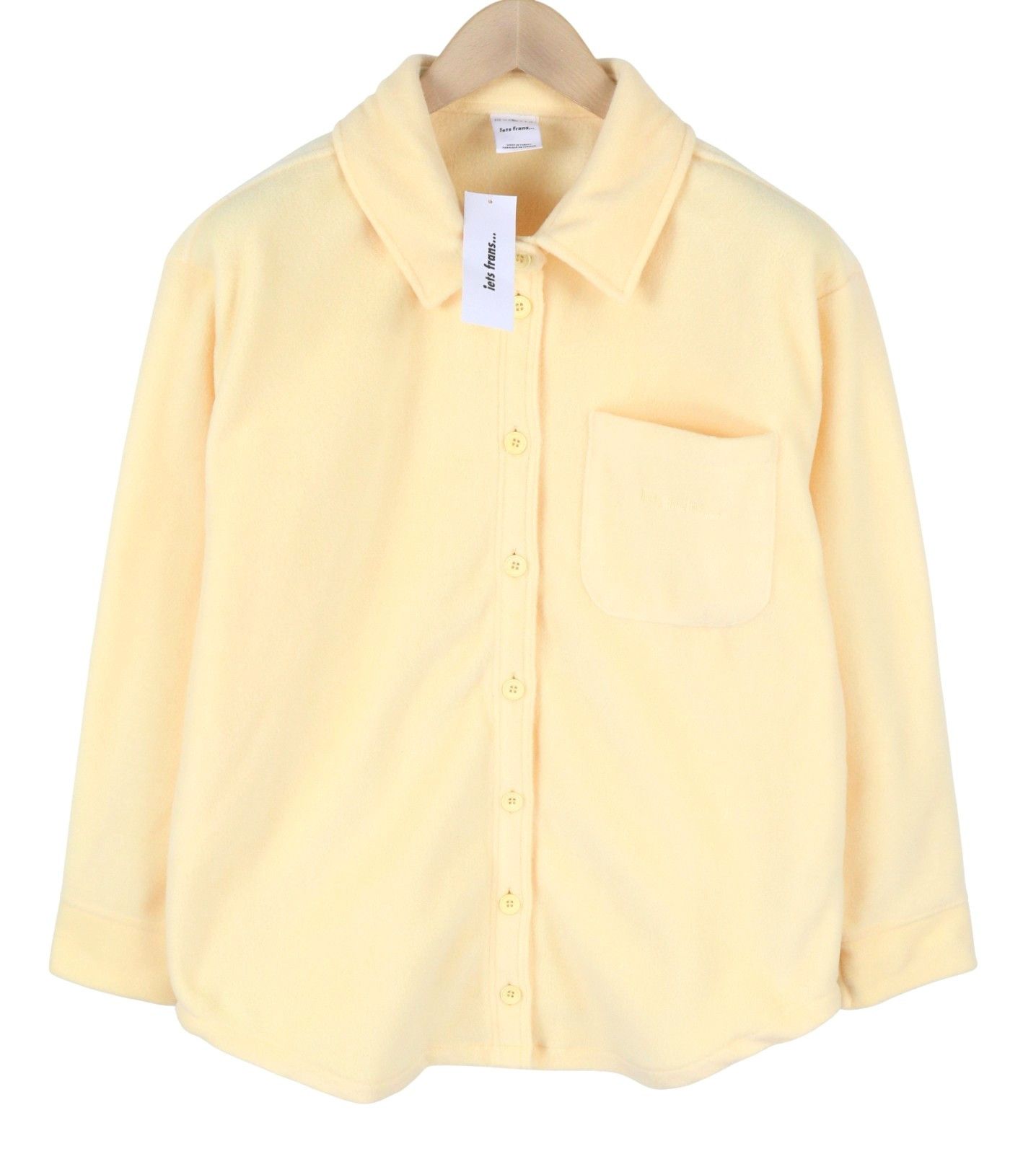 Other IETS FRANS S Light Yellow Fleece Button-Up 88039 Size S / US 4 / IT 40 - 3 Thumbnail