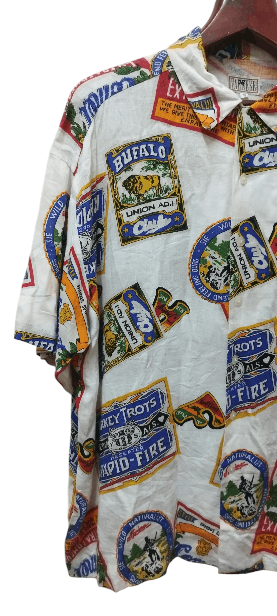 Designer × Japanese Brand × Vintage Vtg Farnese Full print Shirt Rare Art Size US XXL / EU 58 / 5 - 4 Thumbnail