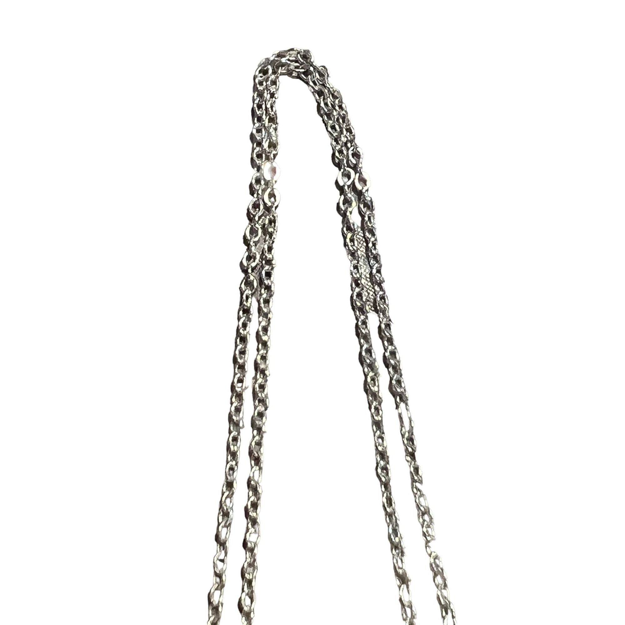 Other Silver Tone Baseball Charm Necklace Clear Rhinestones Red En Size ONE SIZE - 3 Thumbnail