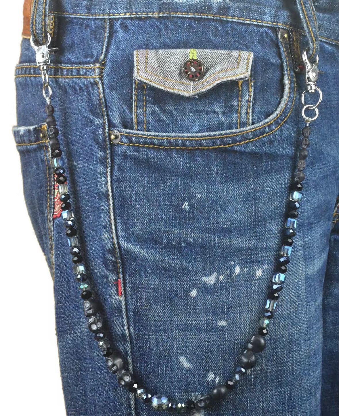 Jewelry Skull Cubic Crystal Pants Chain Size ONE SIZE - 1 Thumbnail