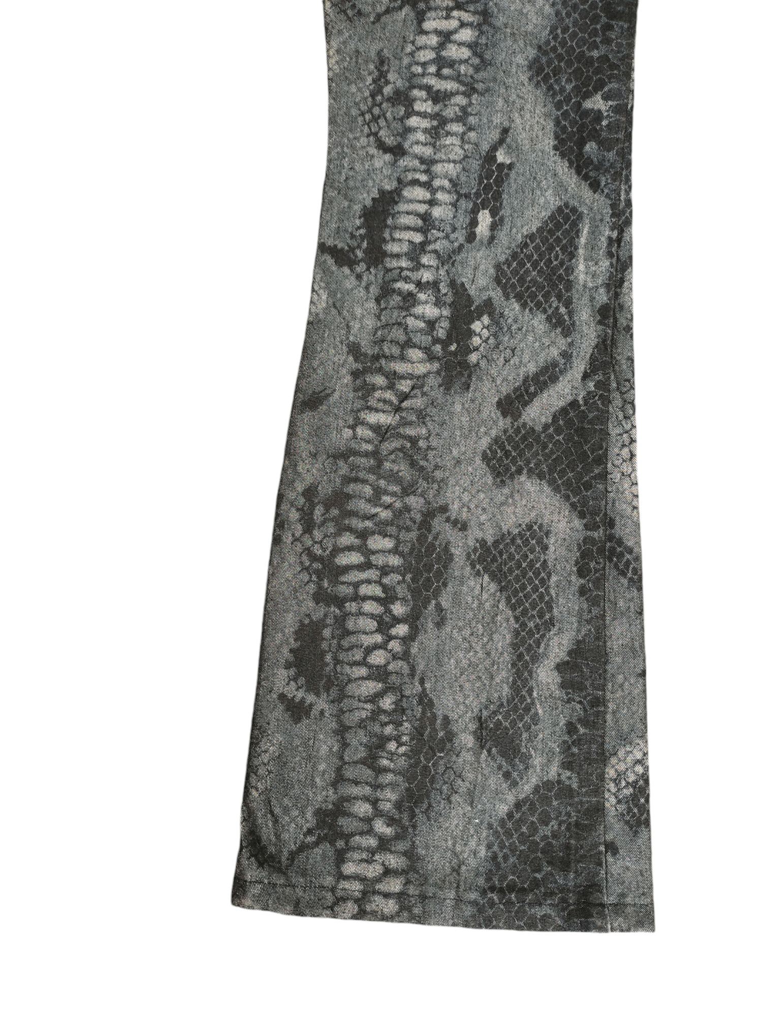 If Six Was Nine Flare Jeans Mavi Python Printed Denim Bootcut Y2k Size US 27 - 16 Thumbnail