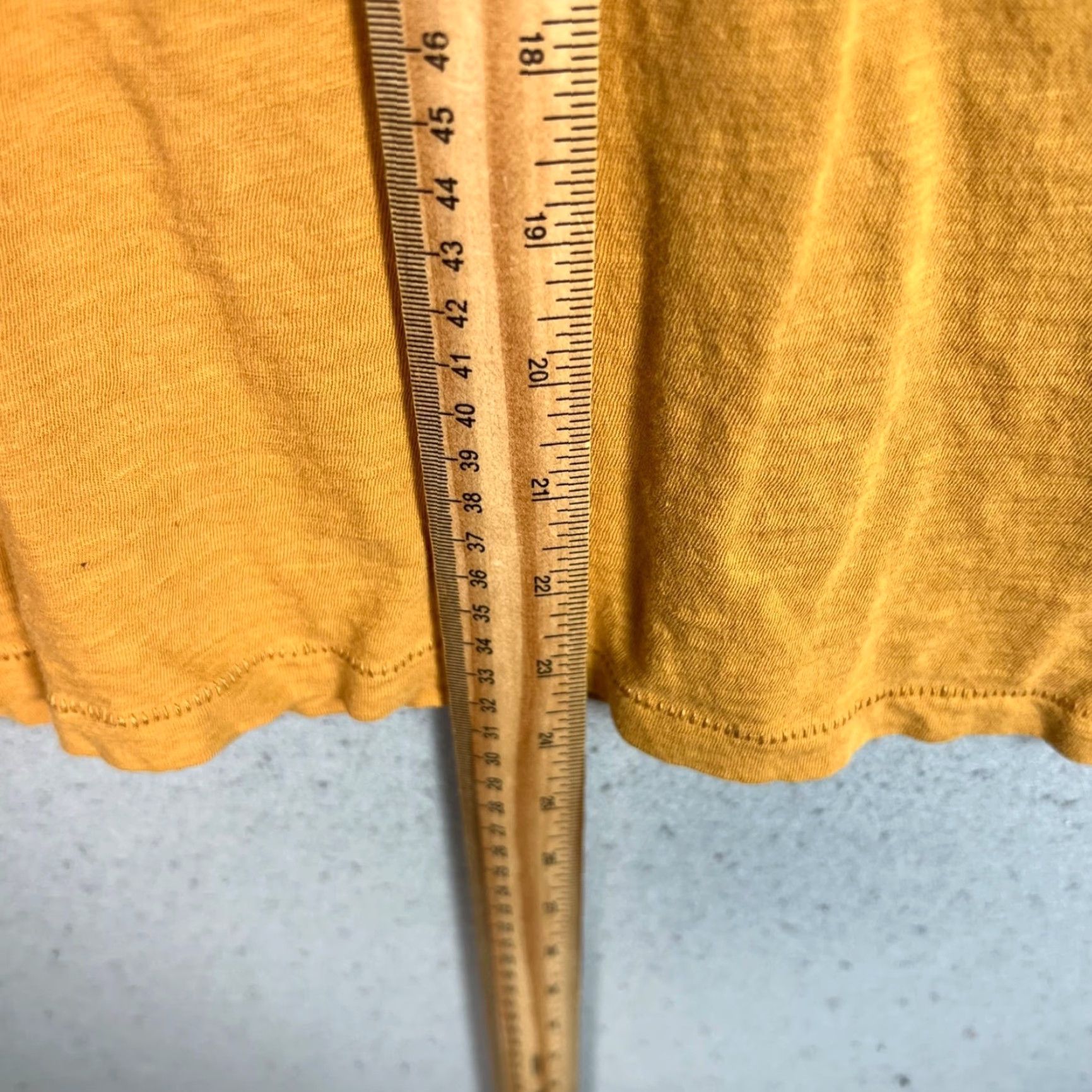 Madewell VINTAGE Madewell Womens T-Shirt Short Sleeve V-Neck Cotton 3XL Mustard Yellow – Relaxed Fit Size XXL / US 16-18 / IT 52-54 - 6 Thumbnail