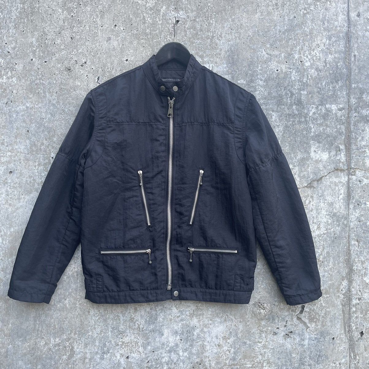 image of 2004 Neighborhood Nylon Biker Jacket in Black, Men's (Size Medium)