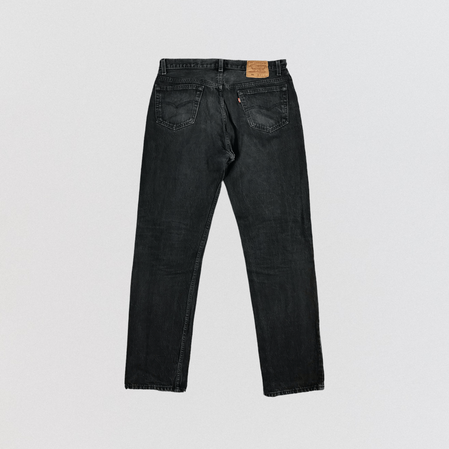 Levi's 90s Vintage Faded Black Levis 501 Jeans-JM2393 Size US 35 - 2 Thumbnail
