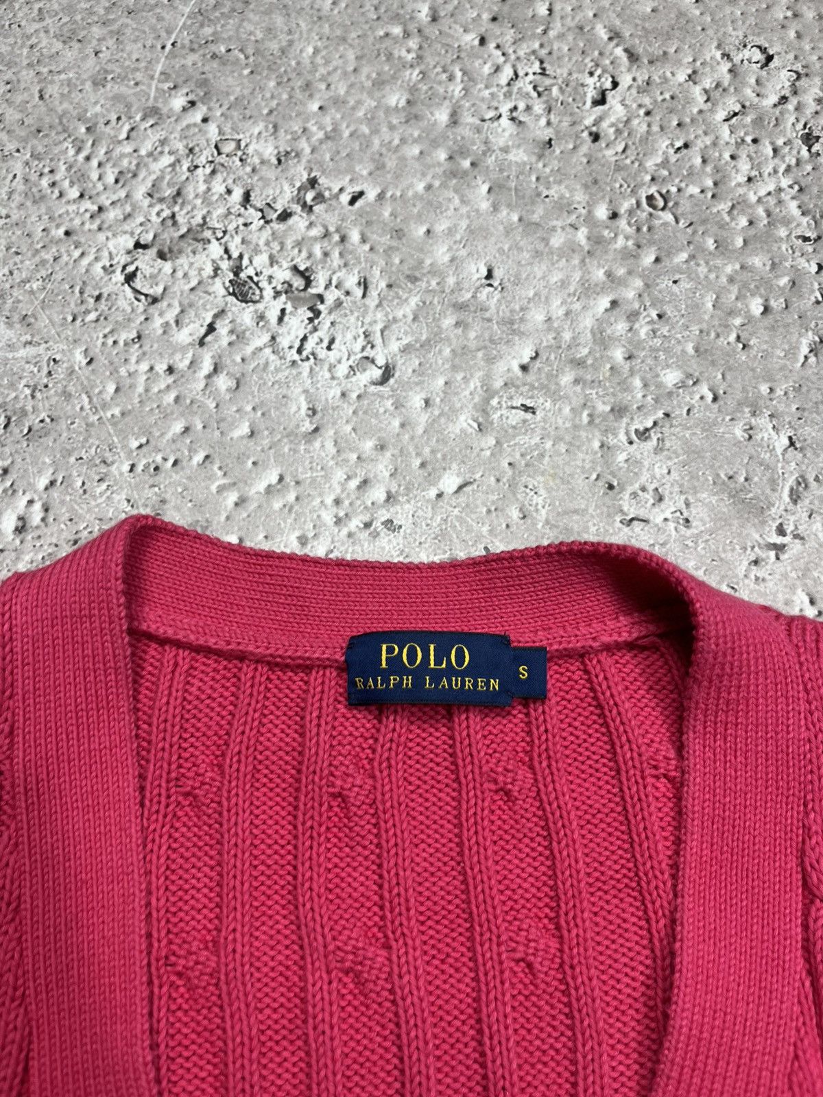Polo Ralph Lauren Polo Ralph Lauren Cable Knit Cardigan Pink Button Up Size S Size S / US 4 / IT 40 - 6 Thumbnail
