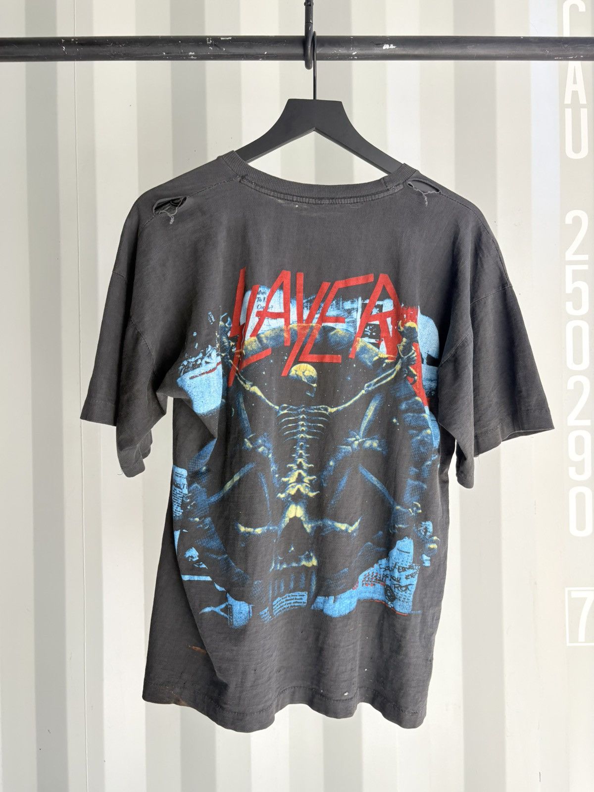 Thrashed Slayer Faded Distressed Shirt ERD GRUNGE Paper Thin