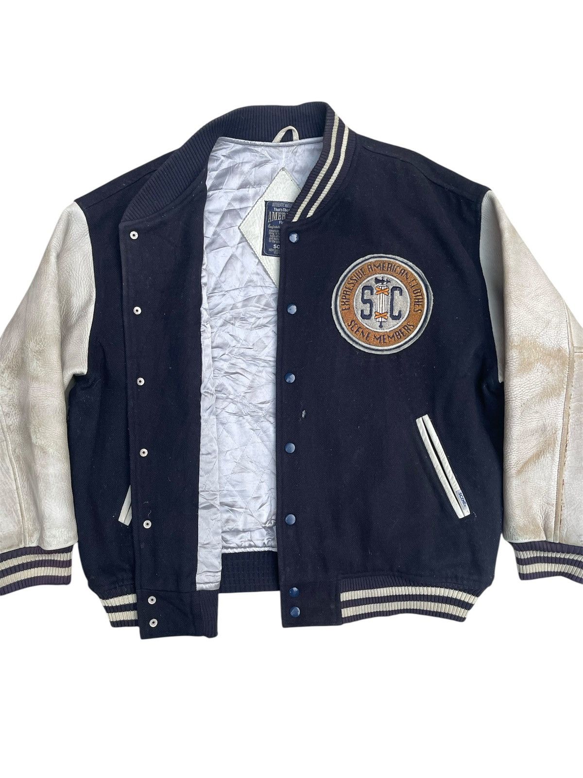 Vintage 90s Scene Varsity Jacket - American Championship Victory Size US L / EU 52-54 / 3 - 4 Thumbnail