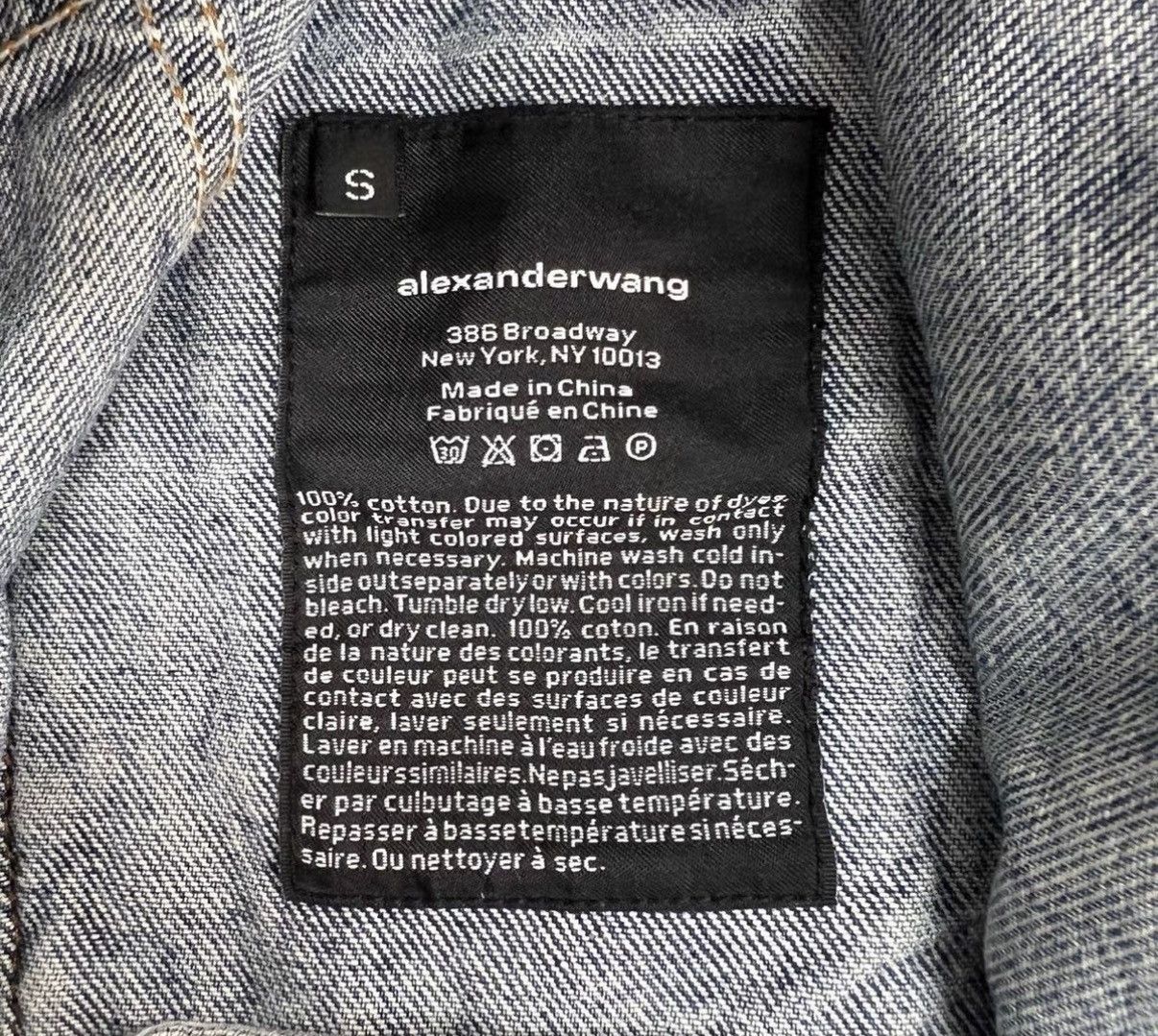 Alexander Wang Alexander Wang Blue All-Over Logo Washed Denim Jacket Size US S / EU 44-46 / 1 - 7 Thumbnail