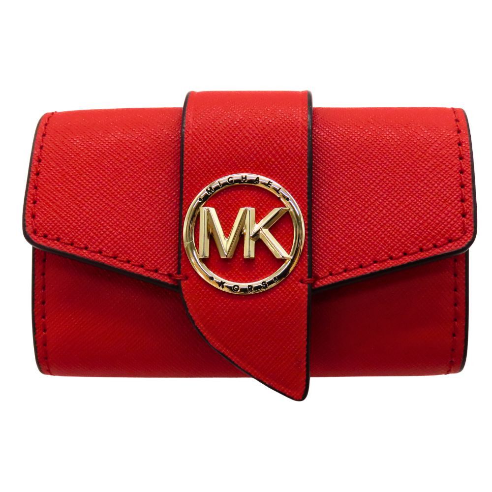 Michael Kors Michael Kors GREENWICH Leather Key Case Coin Case Leather Key case 32F1GGRN0L1 DUTY FREE for USA