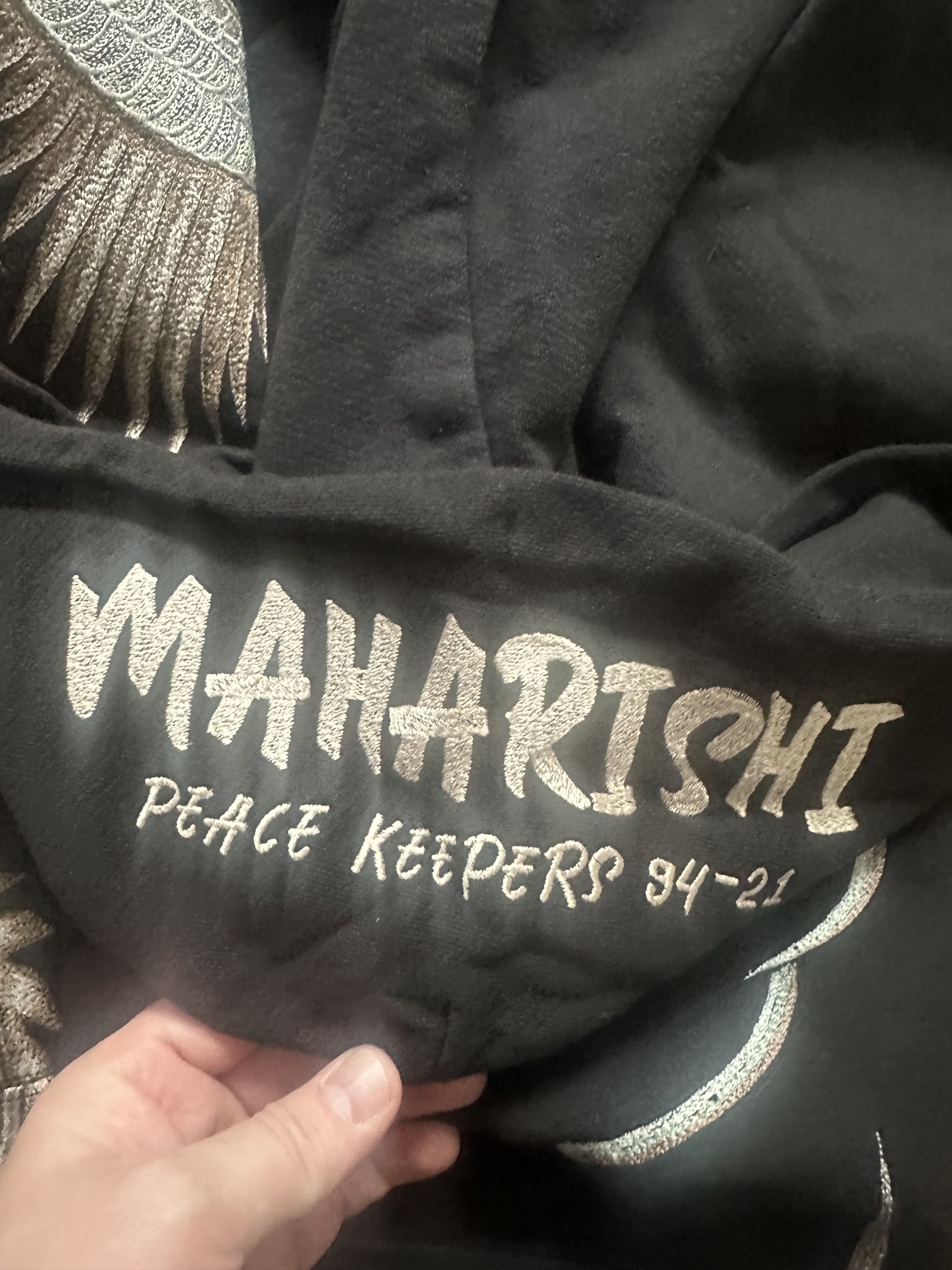 Maharishi Maharisha Black Embroidered Dragon Hoodie - Size L Size US M / EU 48-50 / 2 - 6 Thumbnail