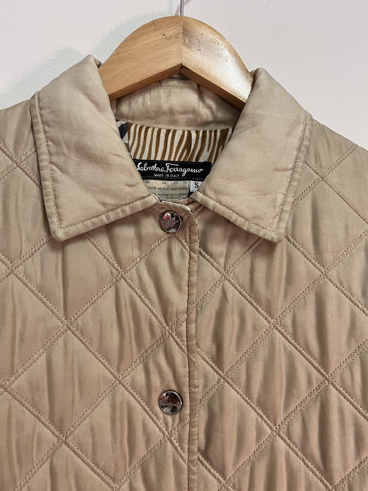 Salvatore Ferragamo Salvatore Ferragamo Quilted Leopard Jacket. Size US S / EU 44-46 / 1 - 6 Thumbnail