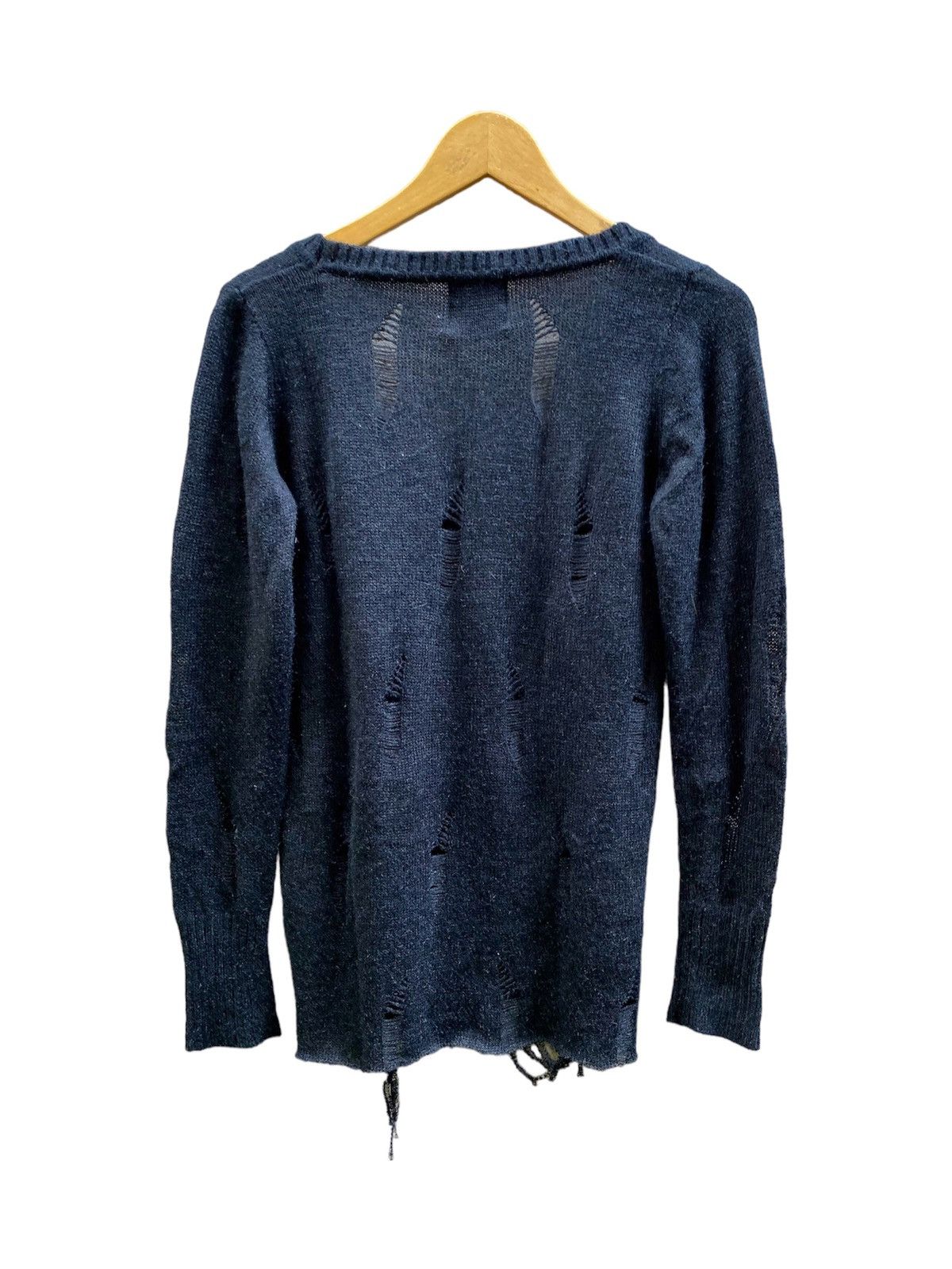 Hysteric Glamour × If Six Was Nine × Issey Miyake Japanese SkyBomber Distressed Poem Grunge knit sweater Size US M / EU 48-50 / 2 - 2 Thumbnail