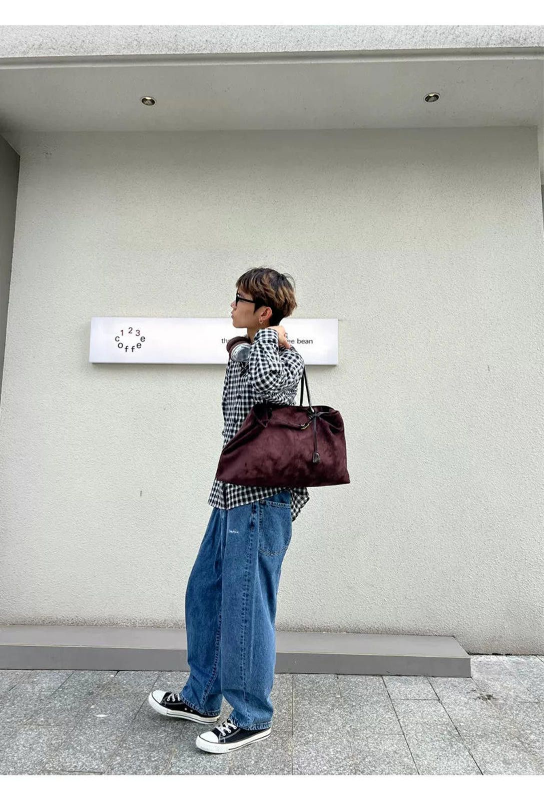 Vintage Suede Vintage Underarm Tote | Crossbody Bag Size ONE SIZE - 8 Thumbnail