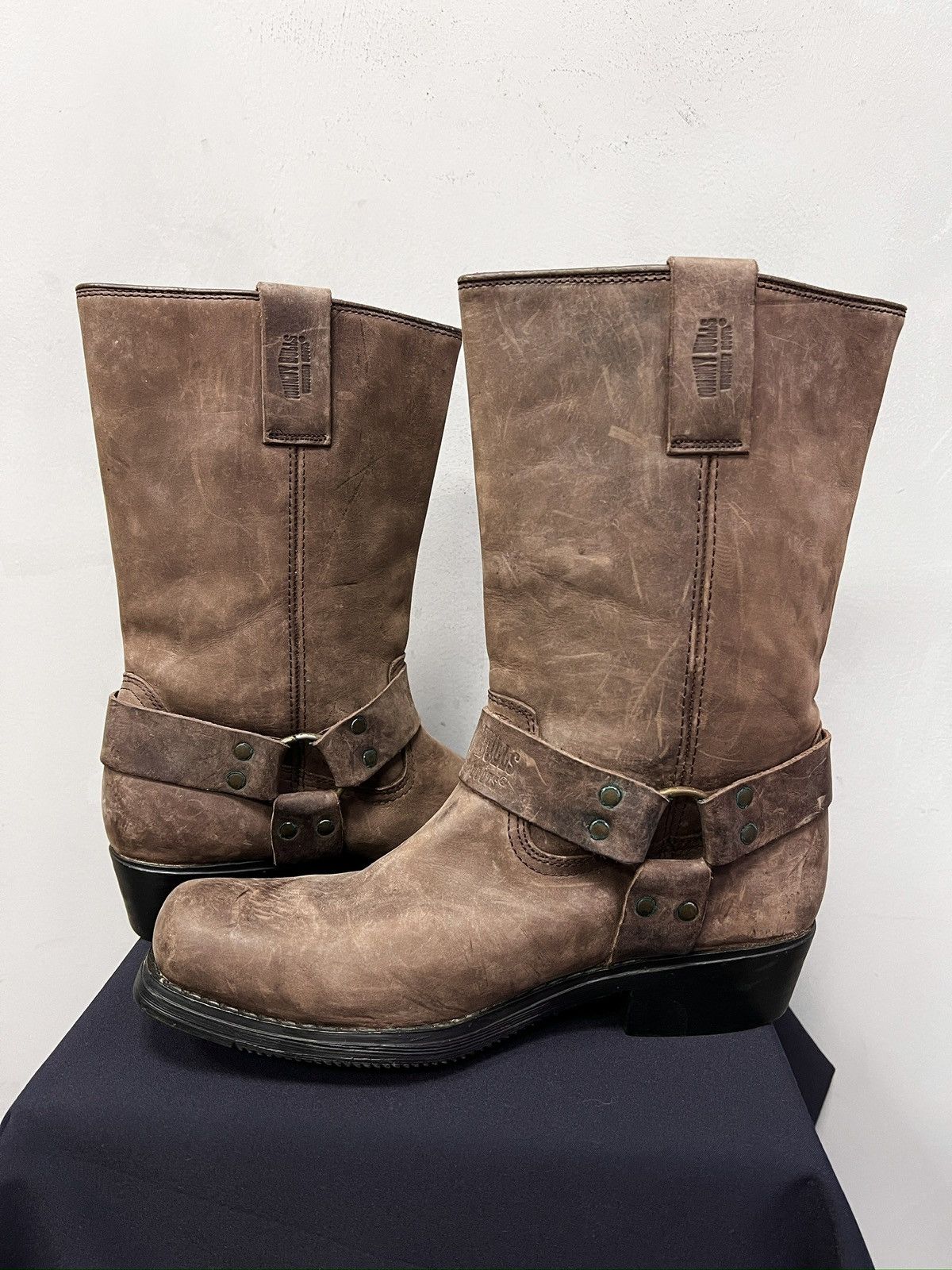 Western Rise Retro vintage guidi style leather moto boots Harley Davidson Size US 11 / EU 44 - 10 Thumbnail