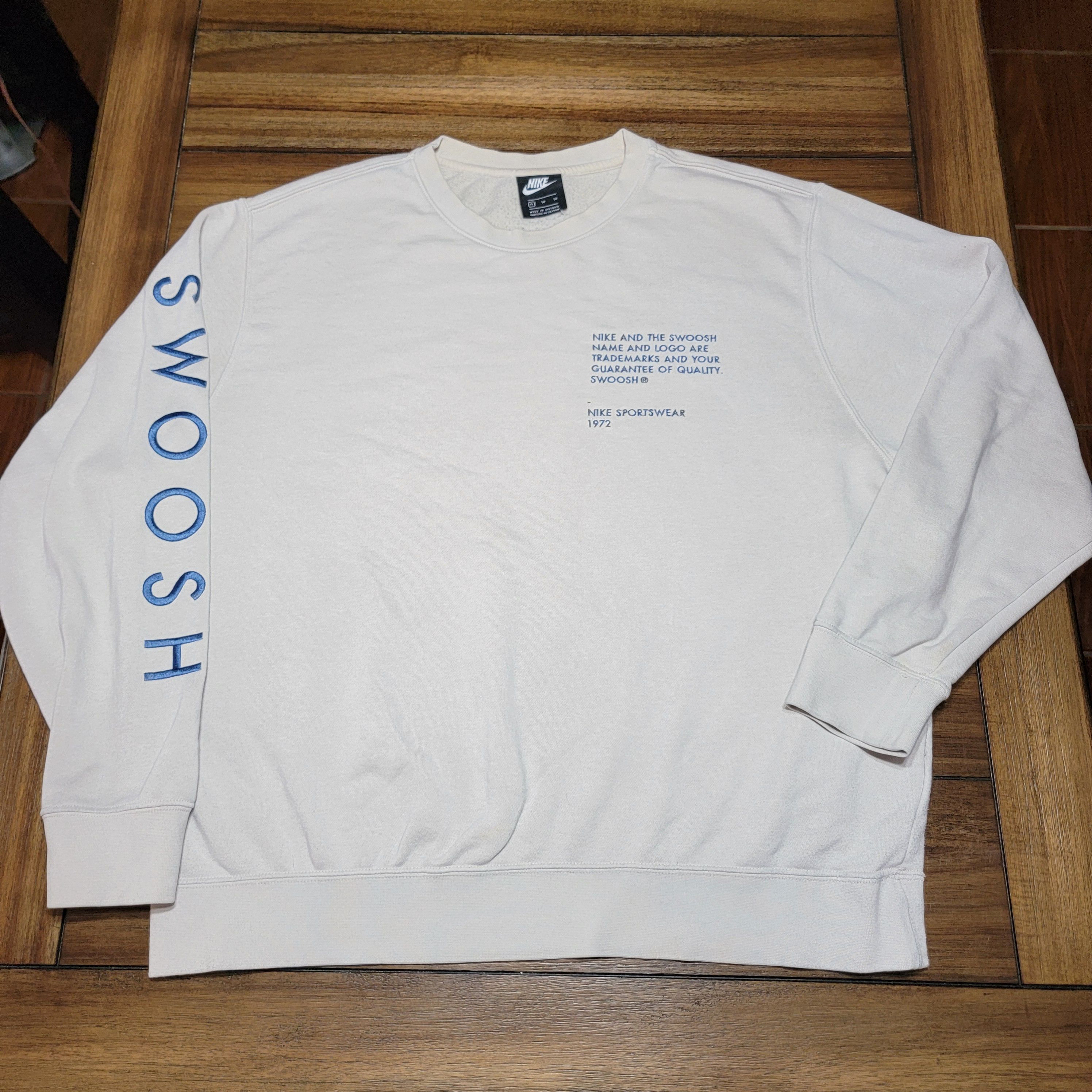 Nike Nike LS Crewneck Oversized Sweatshirt "Trademark Swoosh" -XL Size XL / US 12-14 / IT 48-50 - 1 Thumbnail