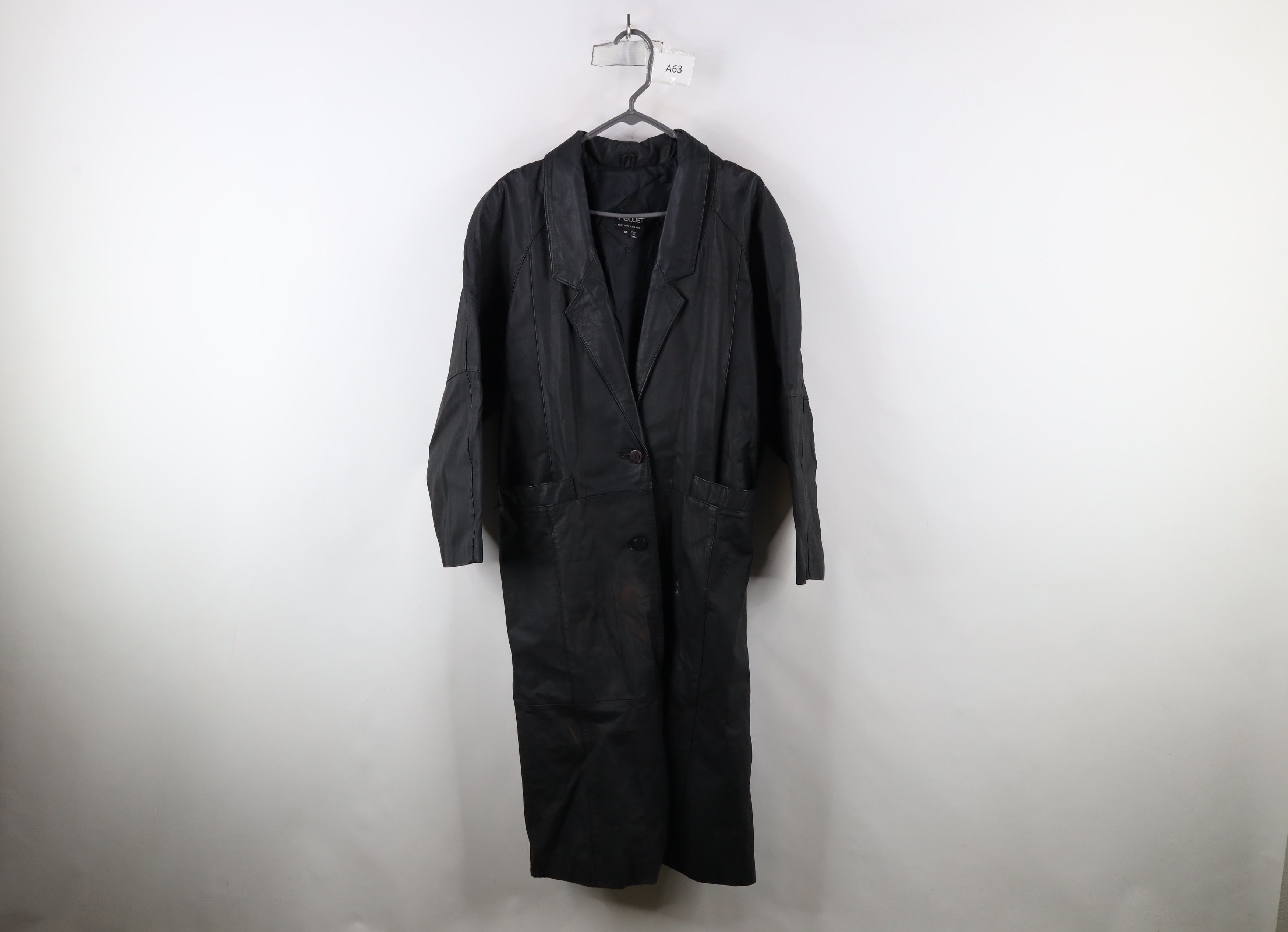 Vintage Vintage 90s Streetwear Goth Leather Trench Coat Jacket Size M / US 6-8 / IT 42-44 - 1 Thumbnail