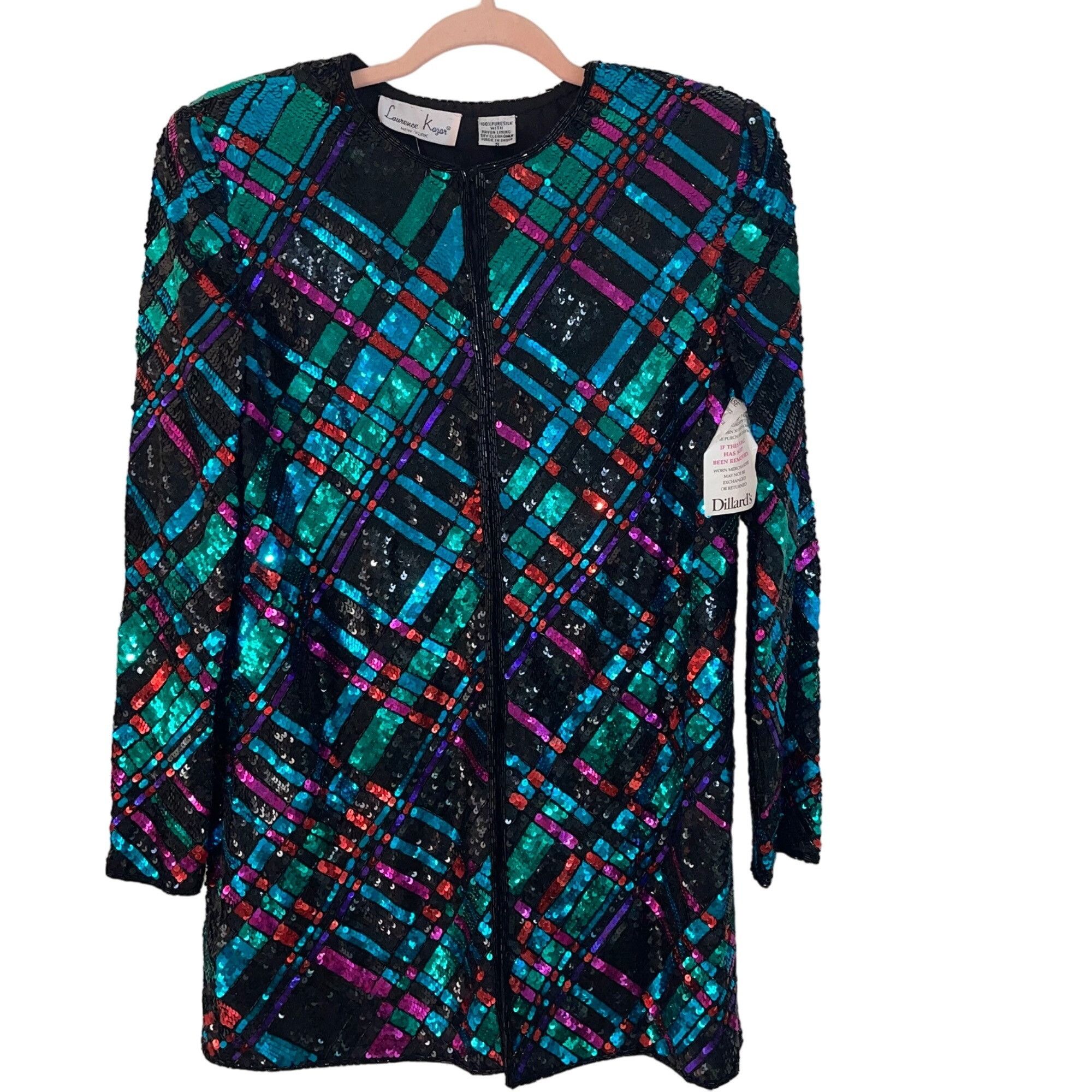 Laurence Kazar Vintage Womens Jacket Size Small Multicolor