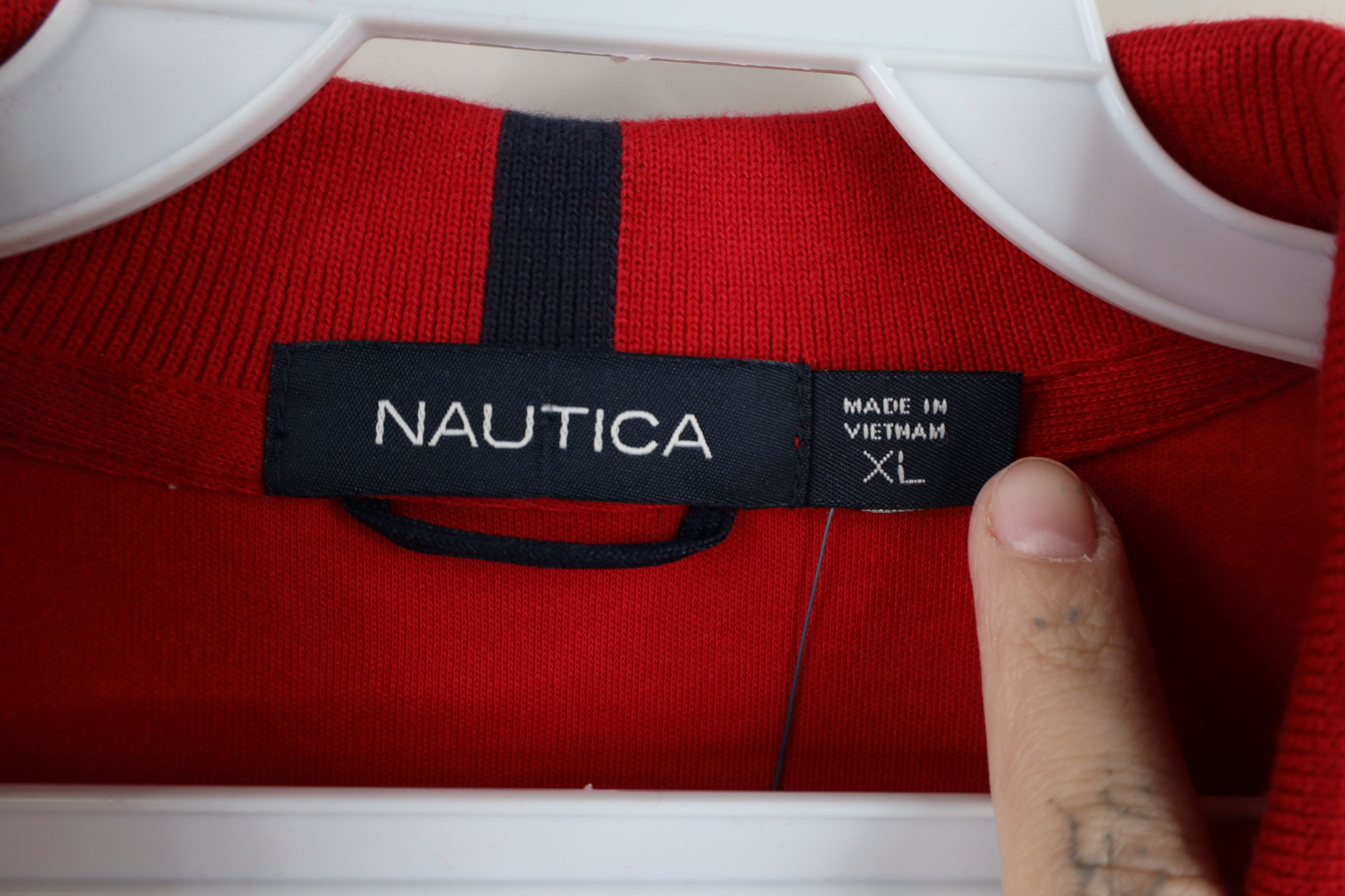 Nautica × Vintage Deadstock Vintage Nautica Sailing Collared Polo Shirt Red Size US XL / EU 56 / 4 - 8 Thumbnail