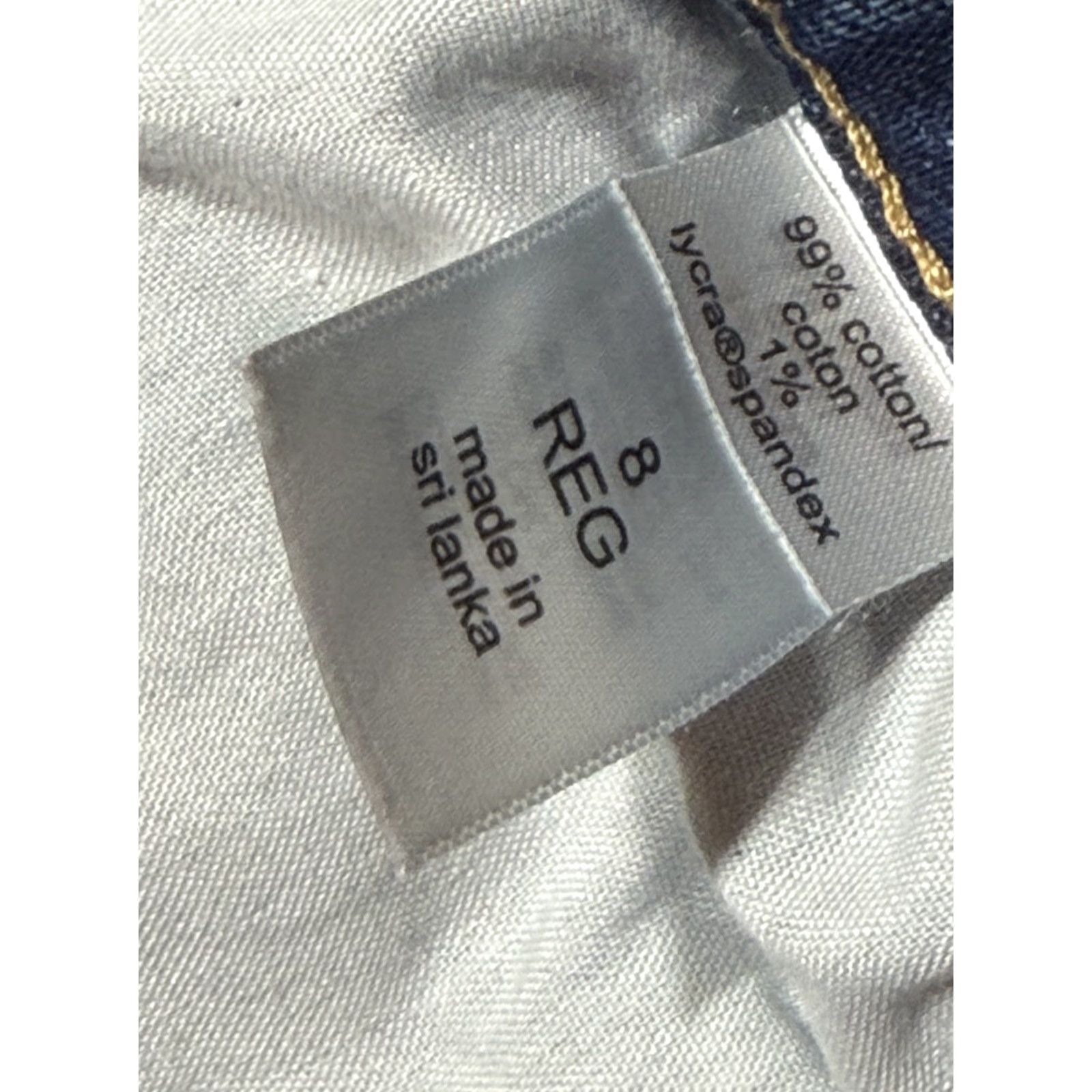 Denime Maurcies Jeans Women 8 Regular Denim Blue 29X30 Mid Distress Straight 5-Pocket Pants Size 30" / US 8 / IT 44 - 5 Thumbnail