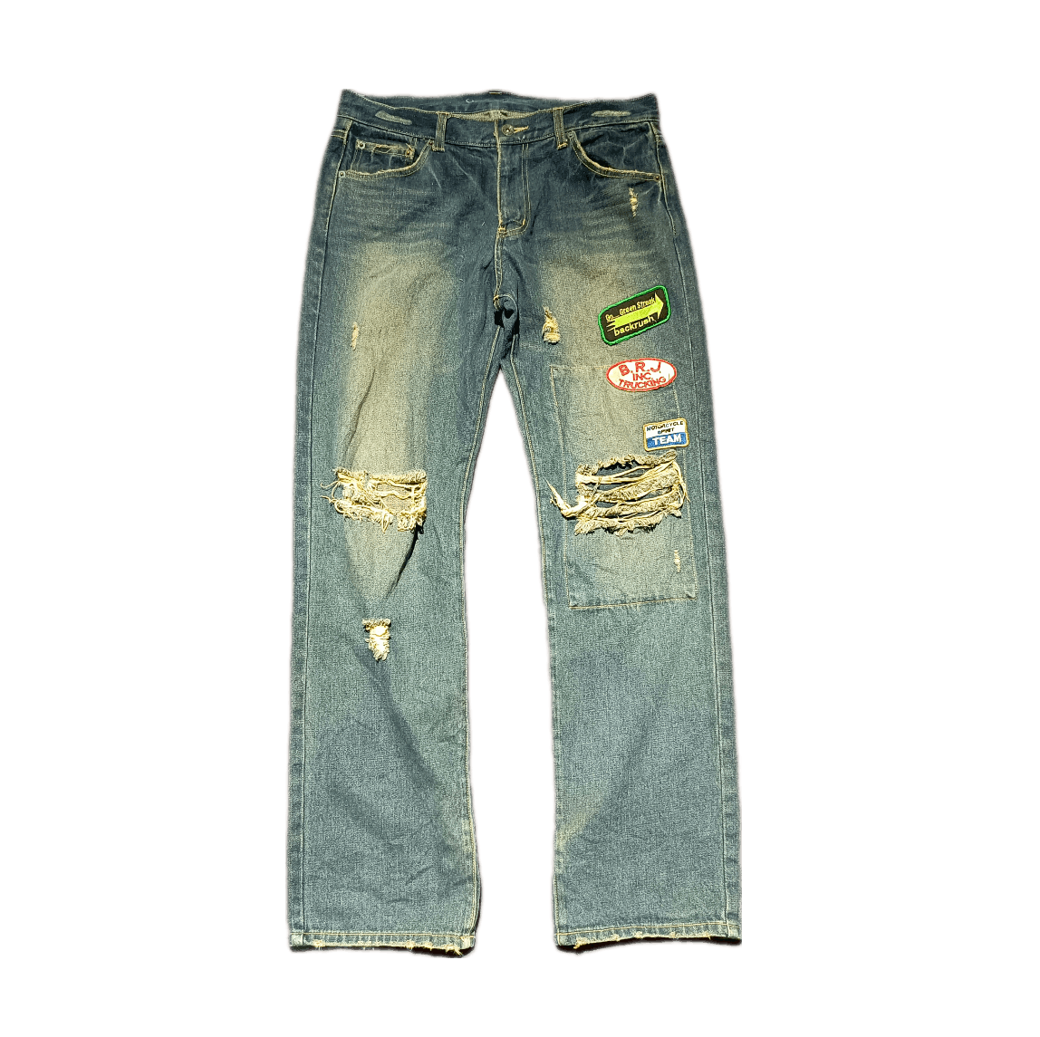 If Six Was Nine × Japanese Brand 🇯🇵 Y2k Japanese Ripped Denim Size US 34 / EU 50 - 1 Thumbnail