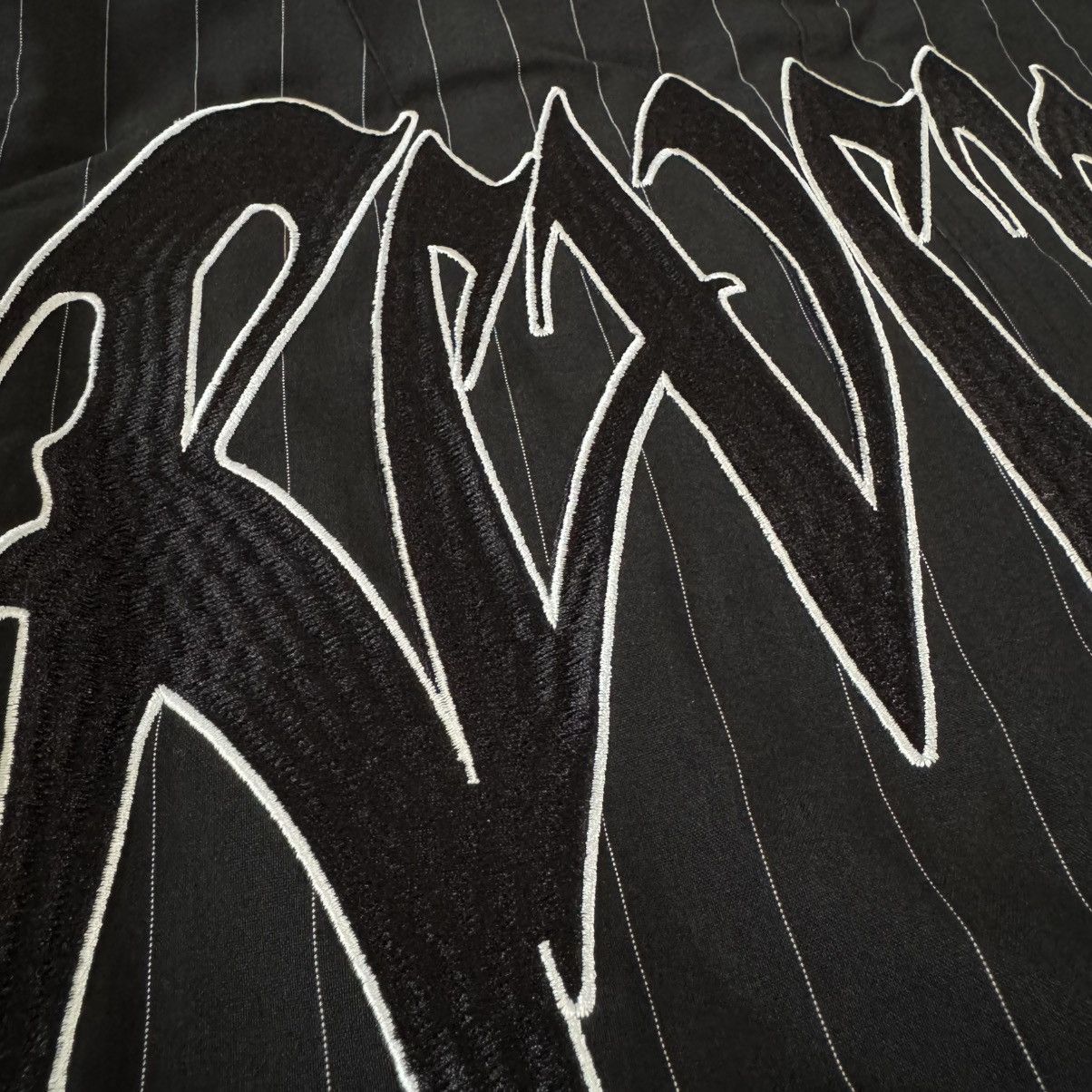 Revenge Revenge Embroidered Pinstripe Bomber Jacket Size US M / EU 48-50 / 2 - 6 Thumbnail