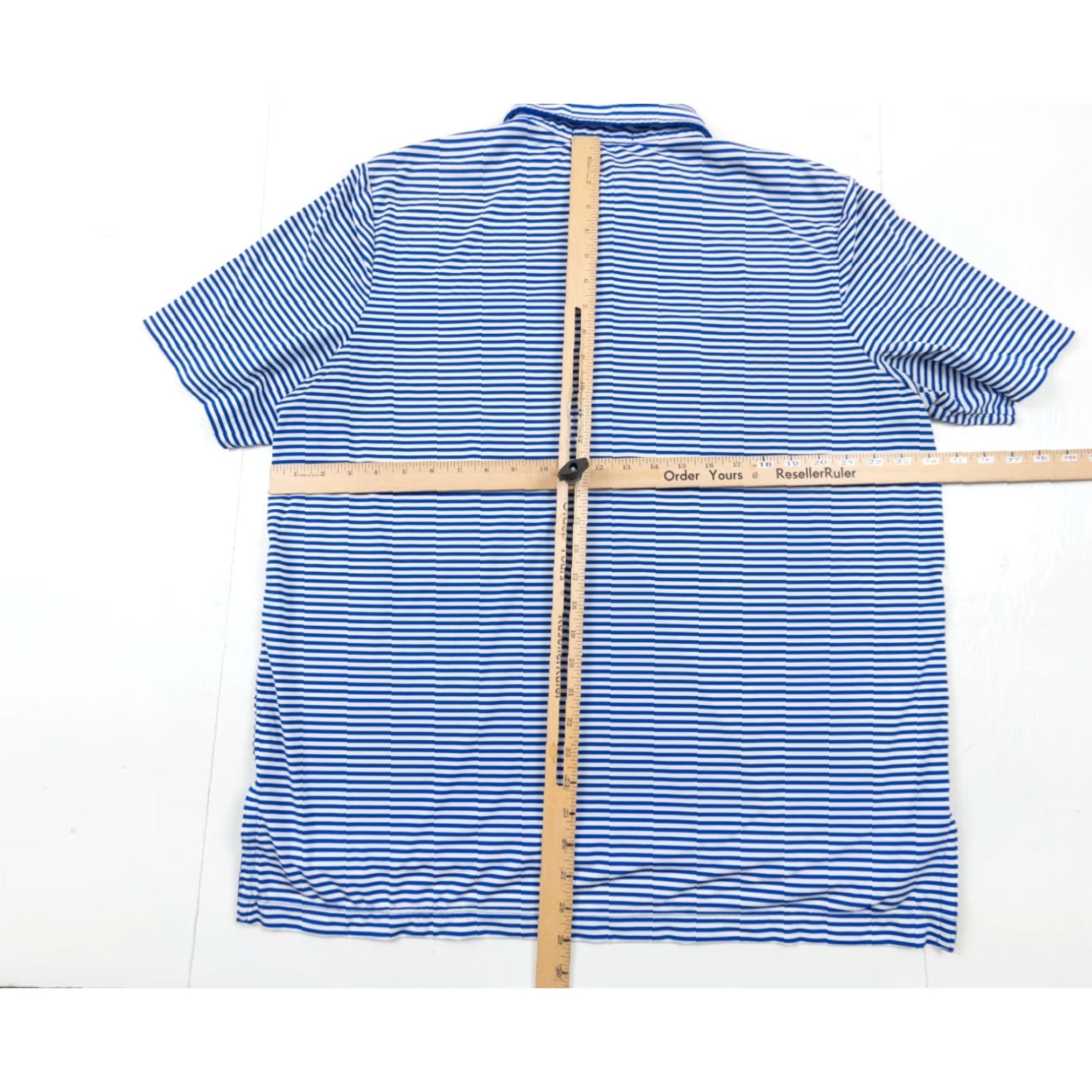 RLX Ralph Lauren VINTAGE RLX Ralph Lauren Polo Shirt Adult XL Blue 1896 Golf Striped Mens Stretch Size US XL / EU 56 / 4 - 7 Thumbnail