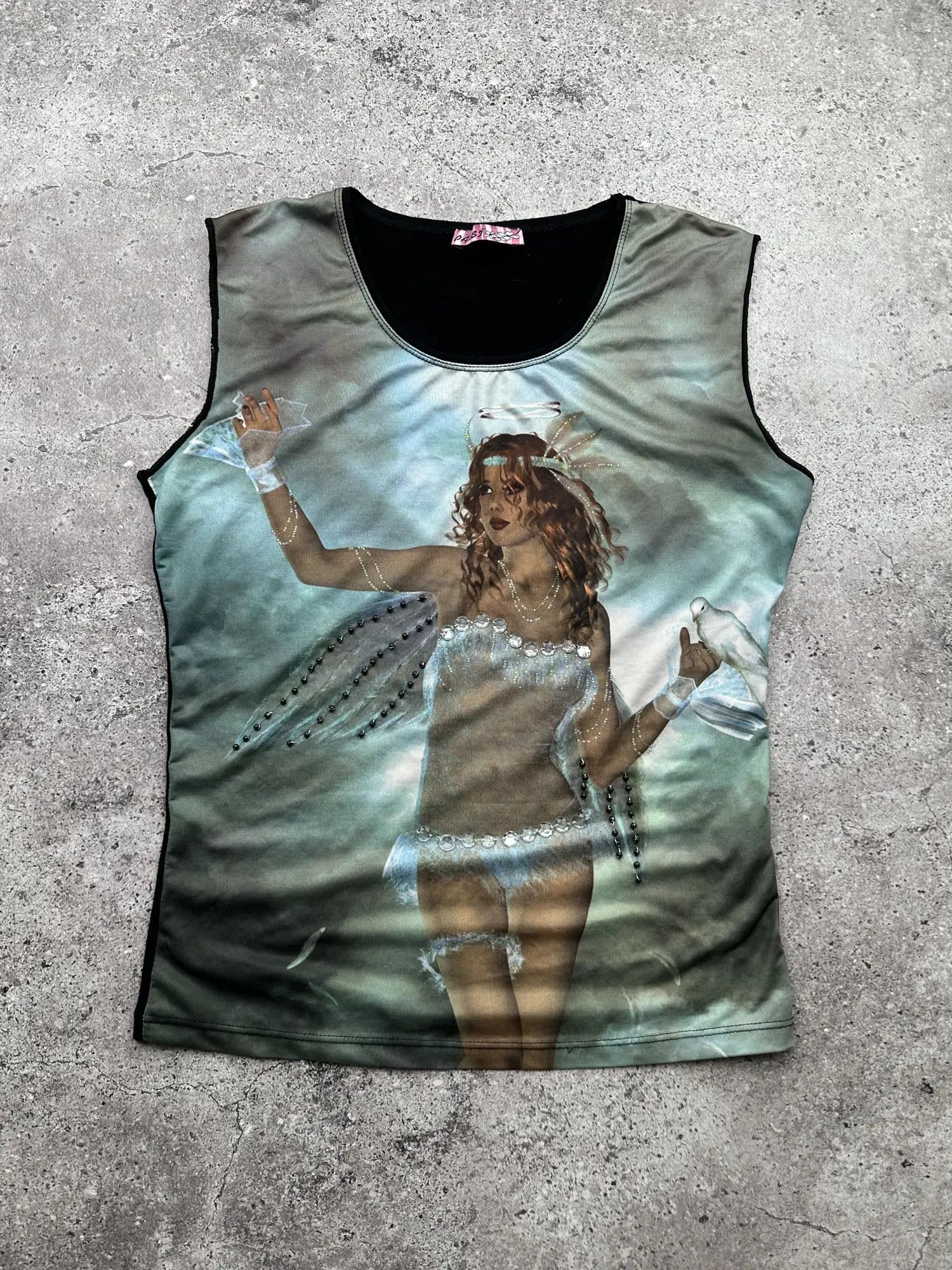 Japanese Brand Vintage Tank Top C208(V383)(E8) Size S / US 4 / IT 40 - 1 Thumbnail