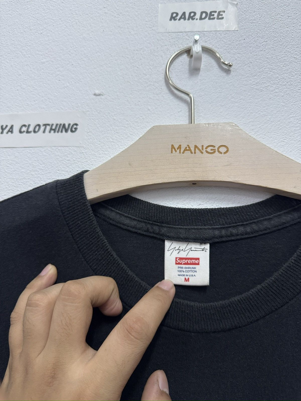 Supreme × Yohji Yamamoto Supreme Yohji Yamamoto Spellout Tee Size US M / EU 48-50 / 2 - 3 Thumbnail