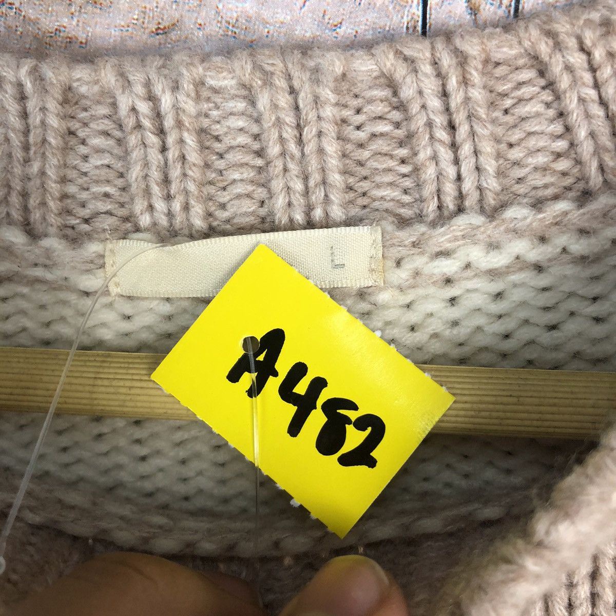 GU × OVER THE STRiPES GU Stripe Brown White Knitwear #A482 Size L / US 10 / IT 46 - 11 Thumbnail