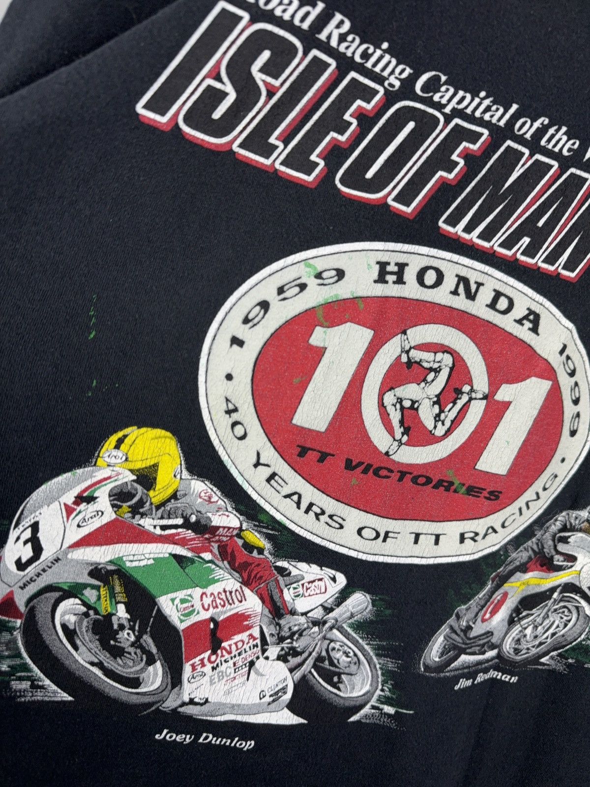 Honda × Vintage Vintage 90s Rare 1999 Isle of Man MOTO Racing T-shirt Size US XL / EU 56 / 4 - 7 Thumbnail