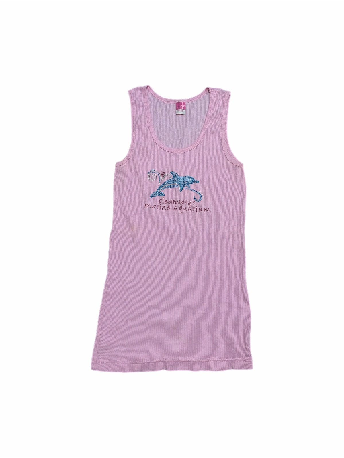 Other LAT Clearwater Marine Aquarium Rhinestone Dolphin Tank Top Size L / US 10 / IT 46 - 1 Thumbnail