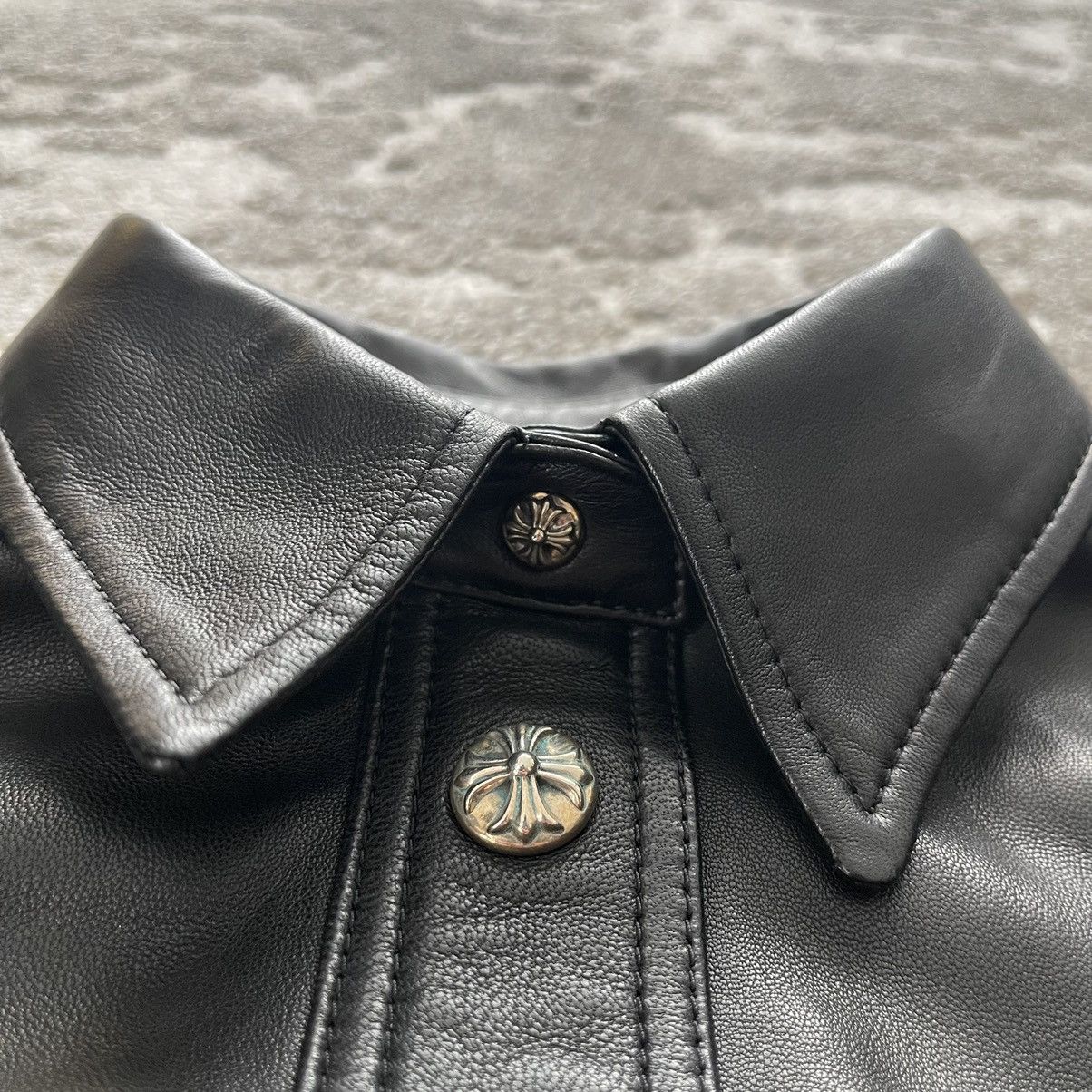 Chrome Hearts Chrome Hearts Black Leather Button Jacket Size US S / EU 44-46 / 1 - 10 Thumbnail