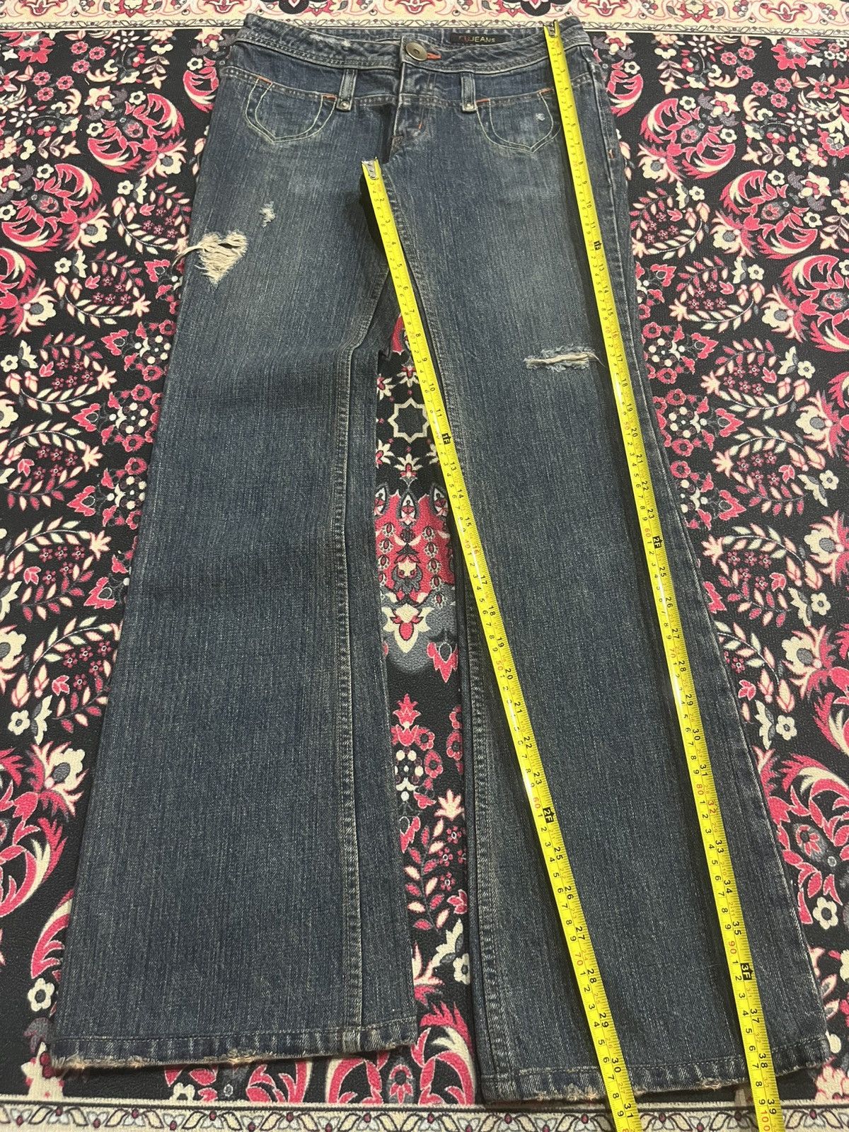 If Six Was Nine Vintage Japanese Brand RU Avant Grade Style Dark Flare Jeans Size 28" / US 6 / IT 42 - 10 Thumbnail