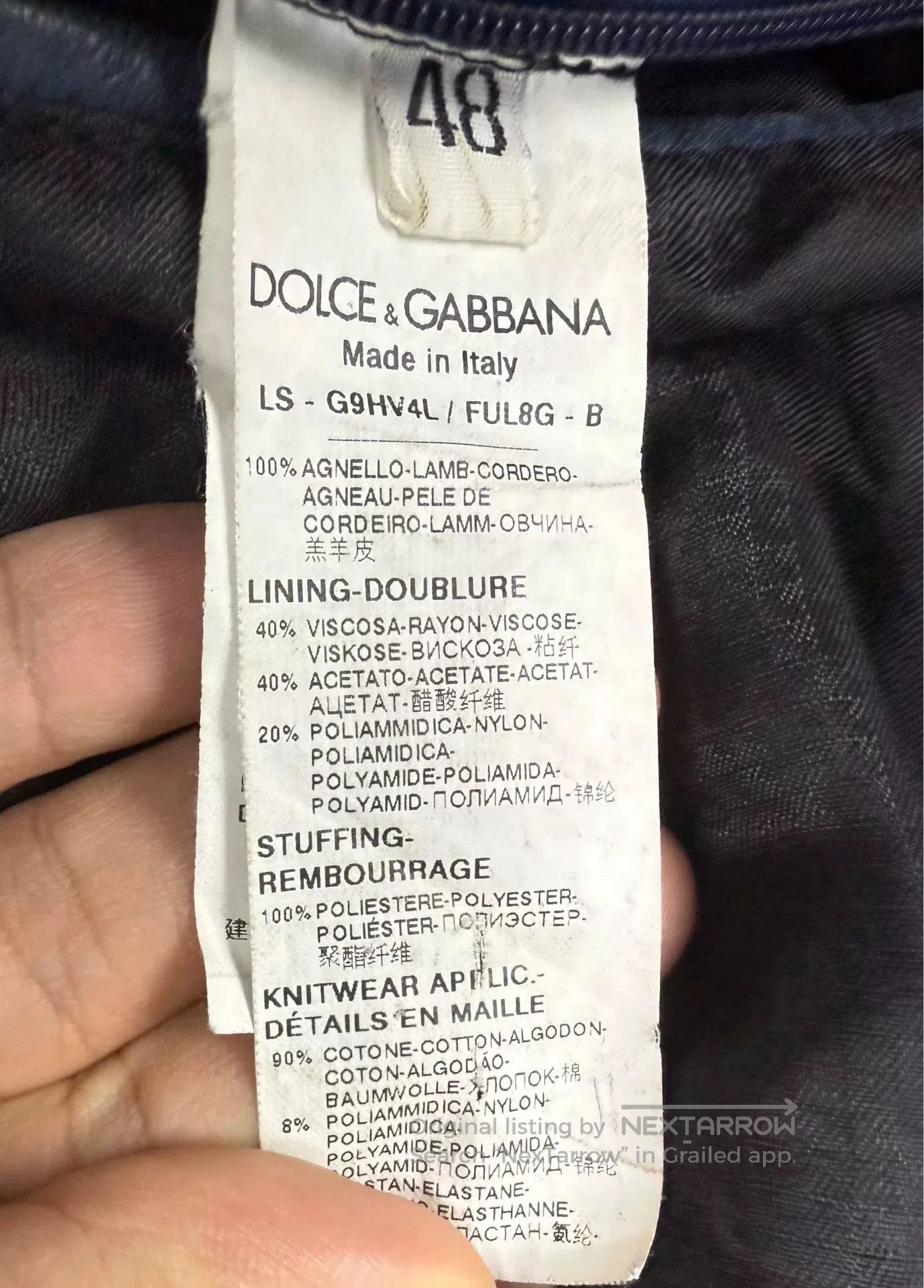 Dolce & Gabbana Dolce & Gabbana Men's Leather Jacket. Size US M / EU 48-50 / 2 - 5 Thumbnail