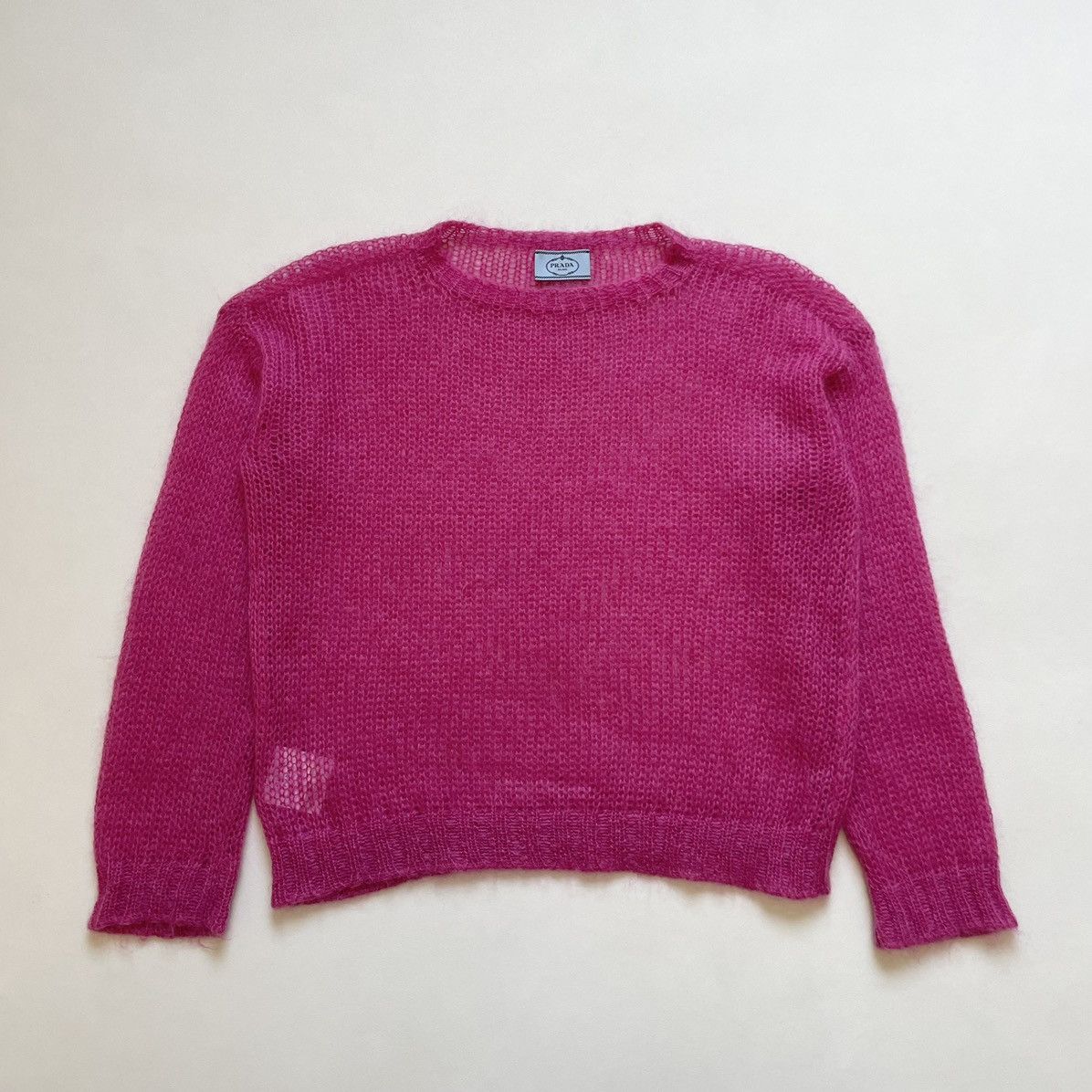 Prada A/W 19 Pink Cobweb Mohair Sweater Size US M / EU 48-50 / 2 - 15 Thumbnail